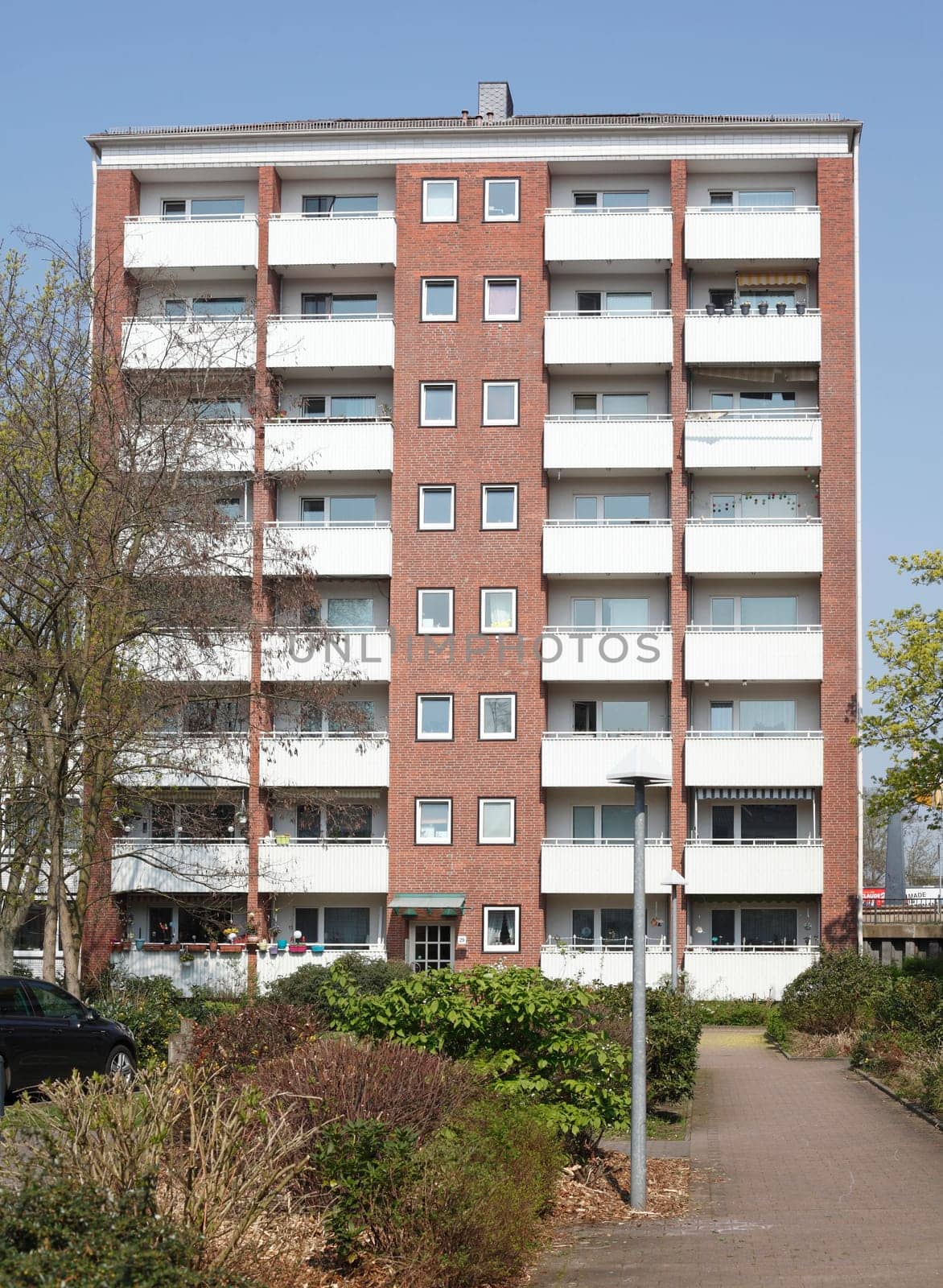 Residential house made of brick, apartment house, Bremen, Germany