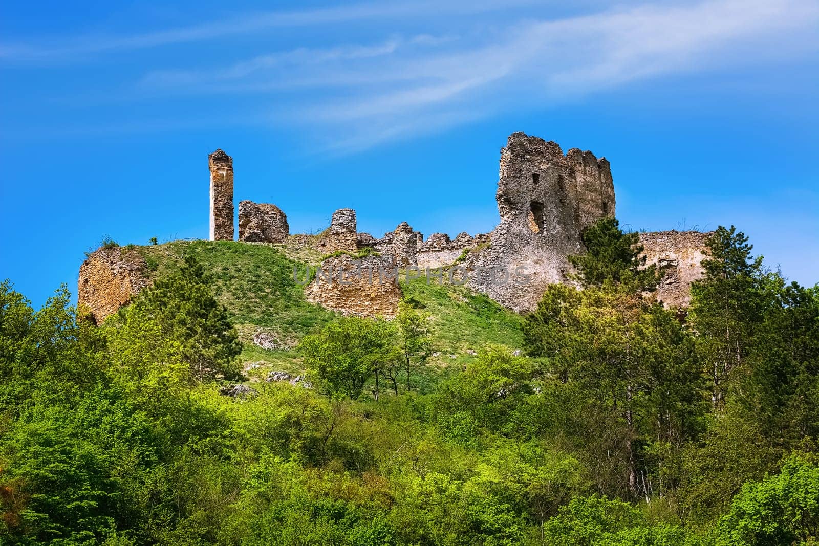 Ruins of a fortress Fortress Cicva, Sedliska, Slovakia