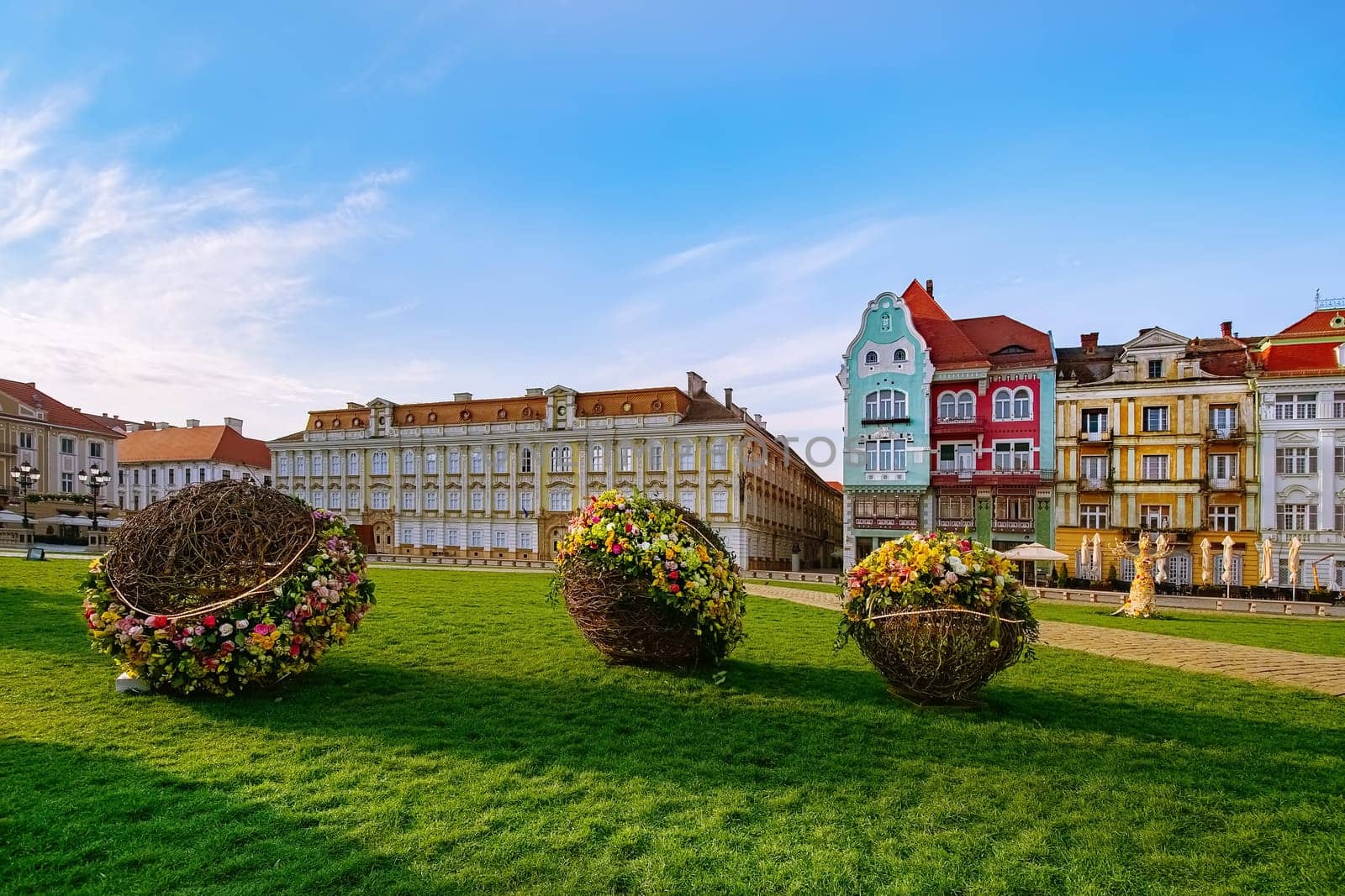 Union Square (Piata Unirii) one of the most beautiful squares of Timisoara, Romania