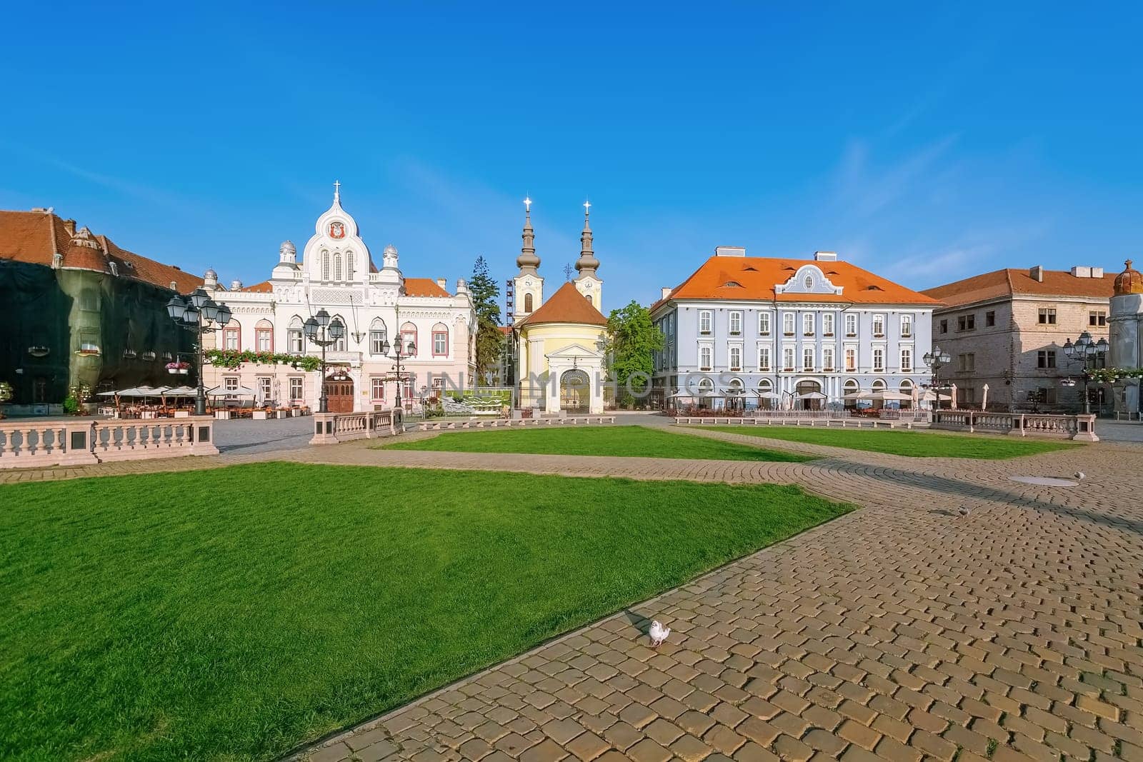 Union Square (Piata Unirii), one of the most beautiful squares of Timisoara, Romania