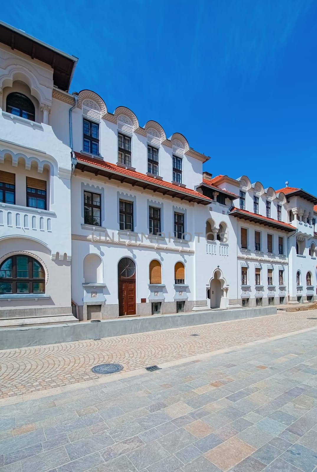 Street in Oradea (capital city of Bihor County and Crisana region), Romania