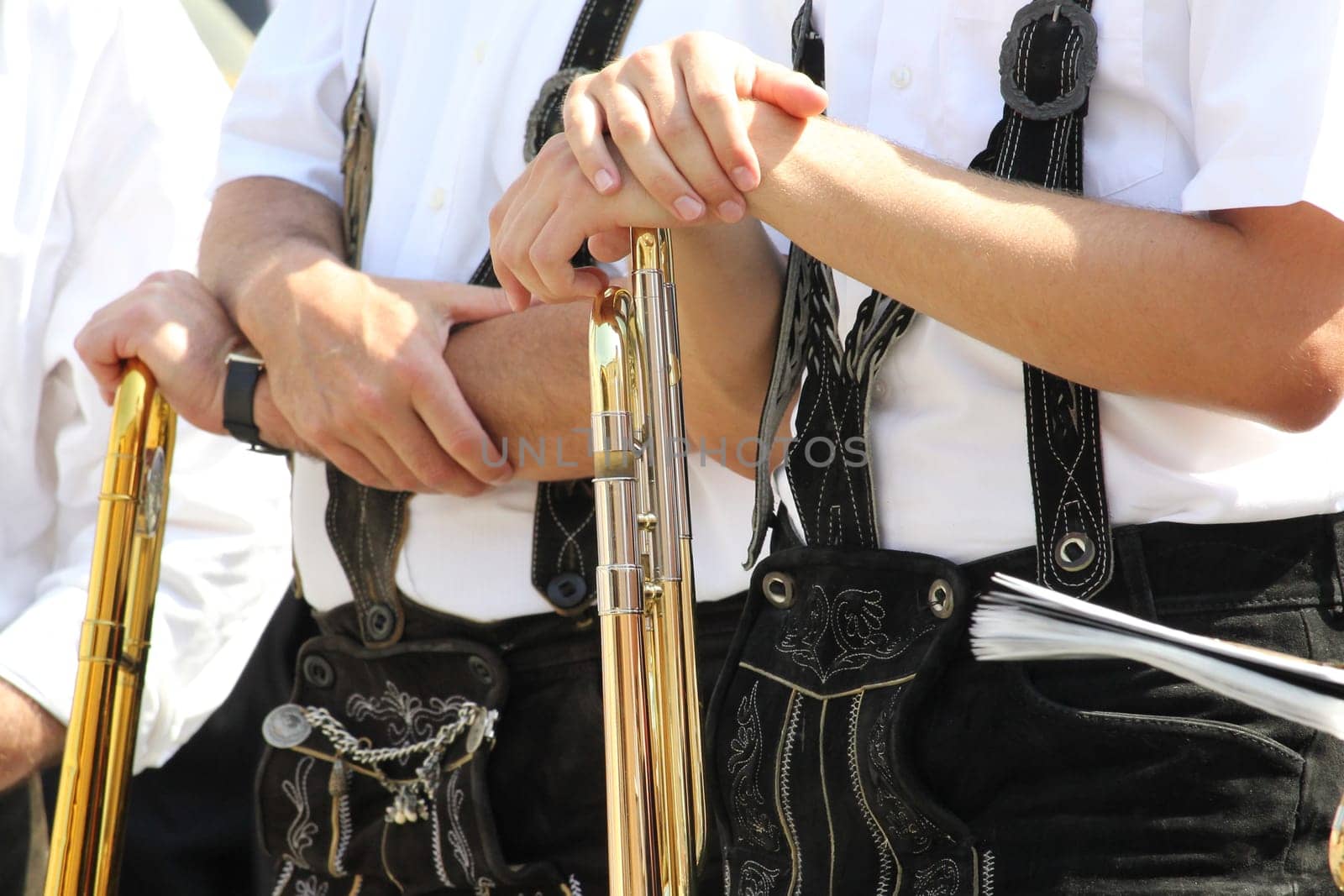 Detail of a brass band