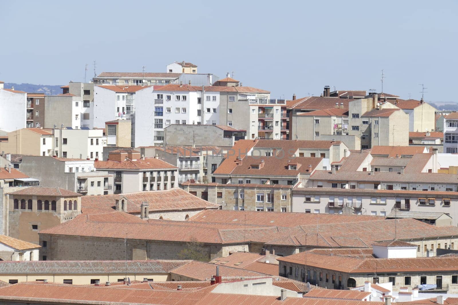 Old Town and Modern Residential Buildings, Salamanca, Castile and León, Spain