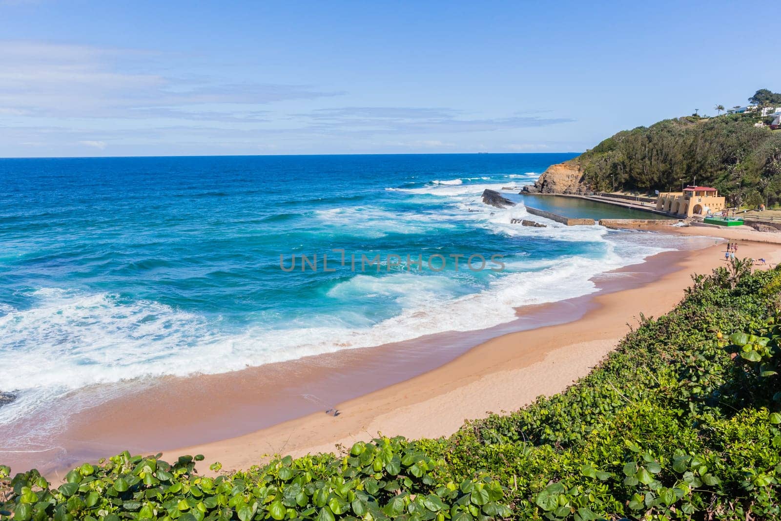Thompsons Bay beach ocean tidal swimming pool coastline summer holiday landscape.
