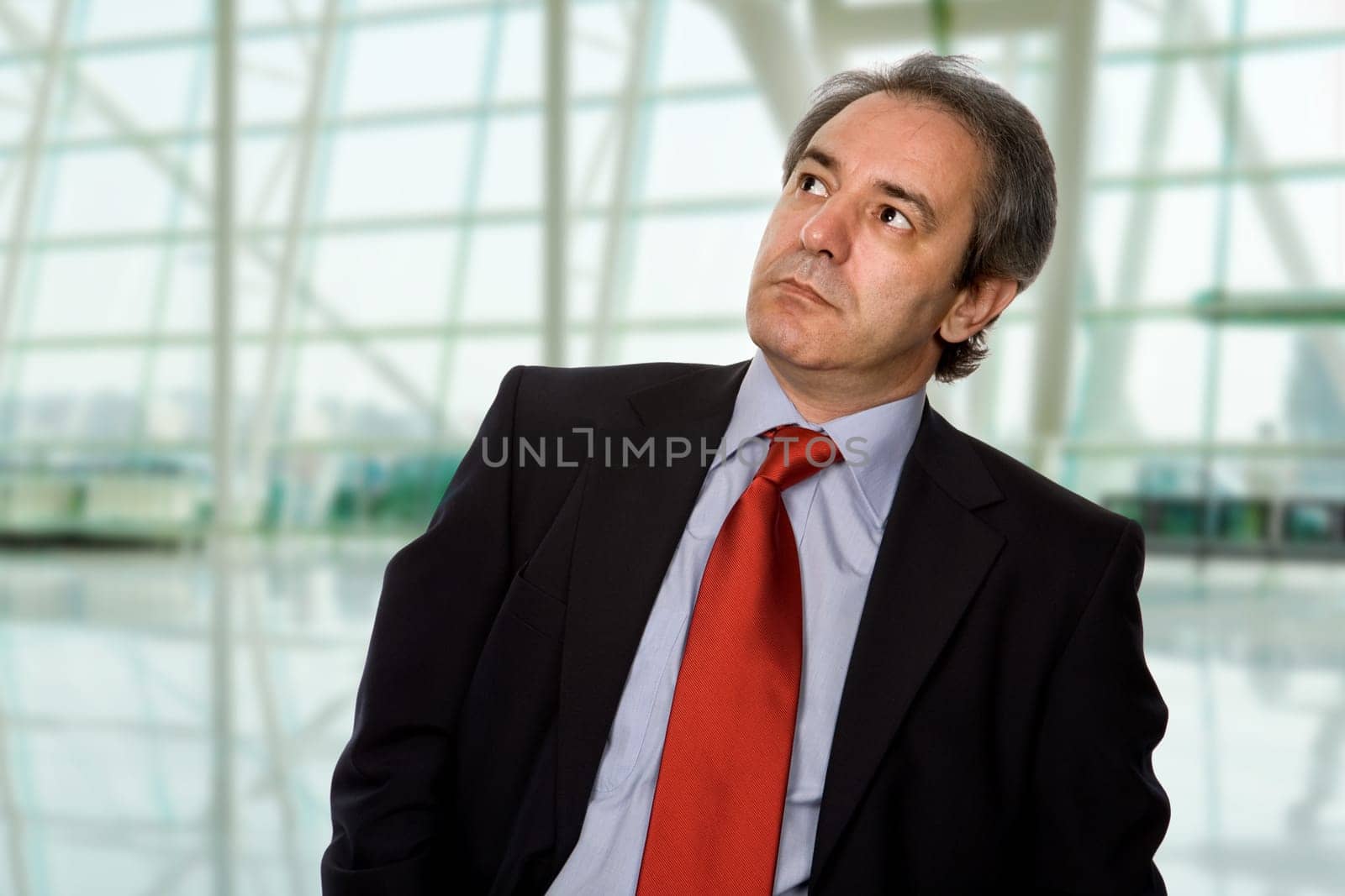 mature business man worried at the office