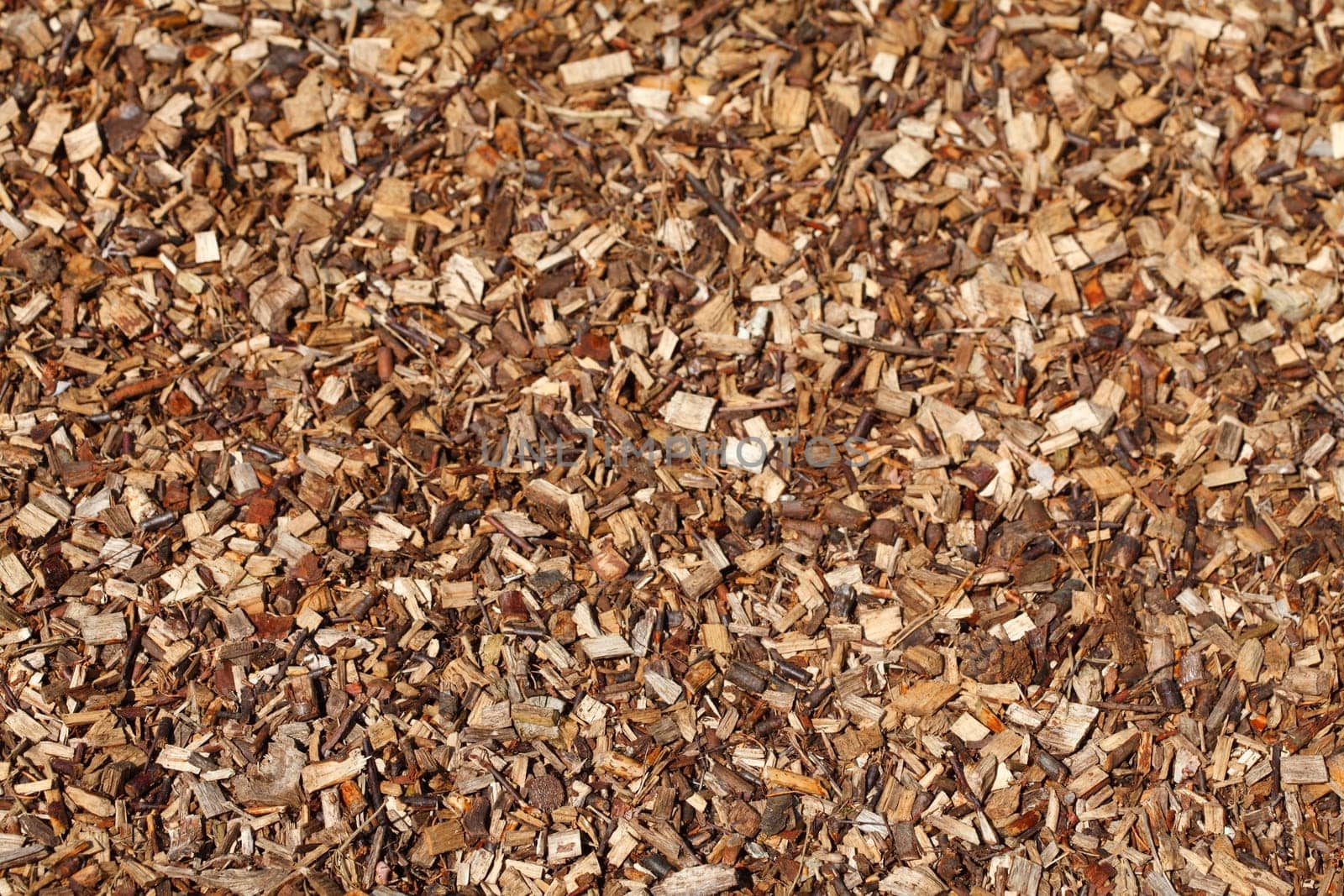 Wood shavings, wood chips, bark mulch, flooring, background image