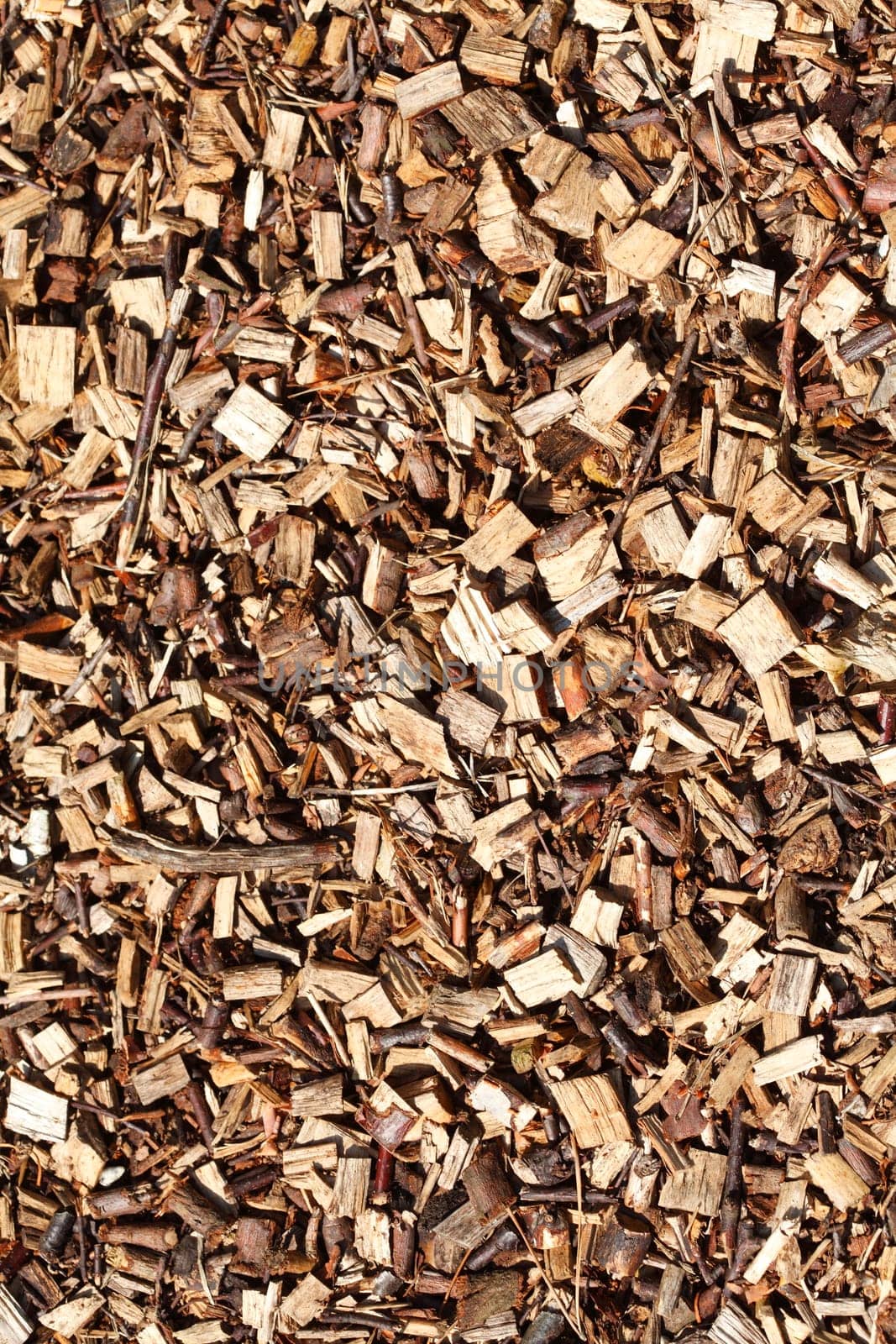 Wood shavings, wood chips, bark mulch, flooring, background image
