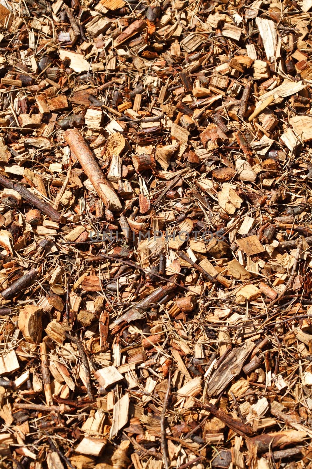 Wood shavings, wood chips, bark mulch, flooring, background image