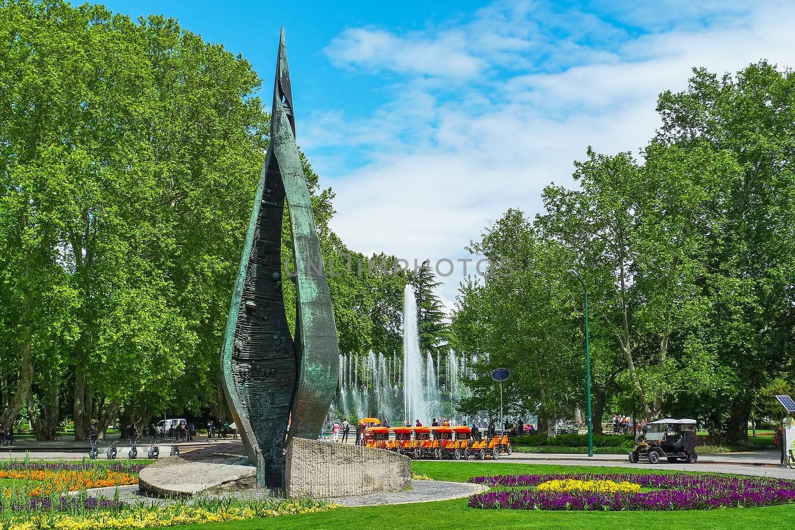 Margaret Island Fountain in Budapest, Hungary