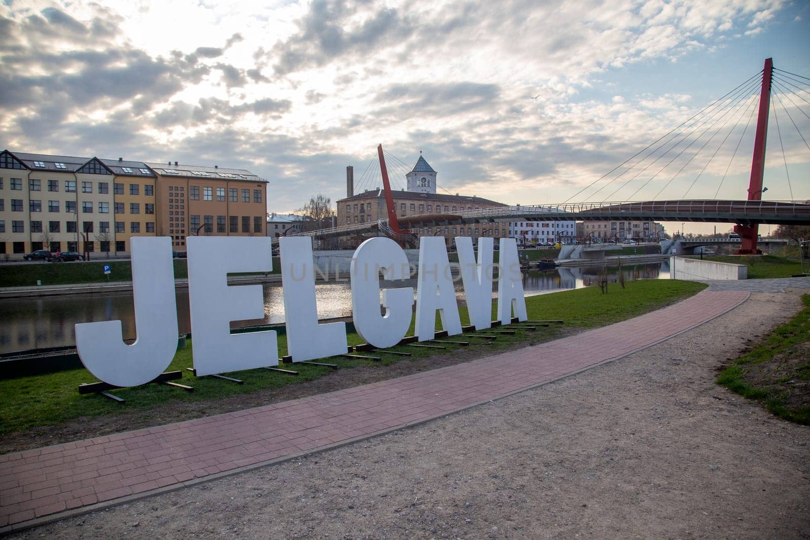 Jelgava Zemgale Latvija Latvia city river landscape