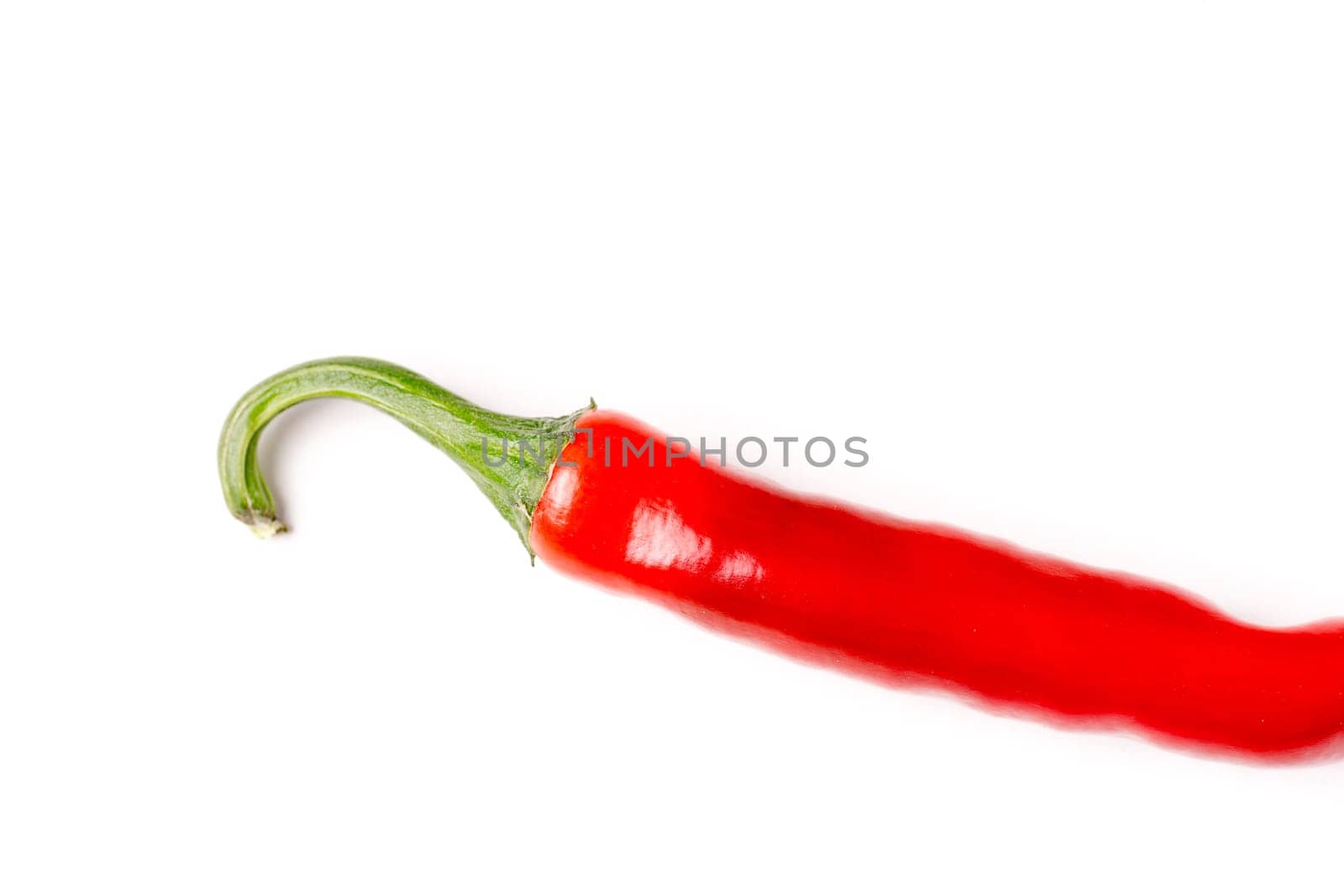 hot red chili pepper isolated on white background