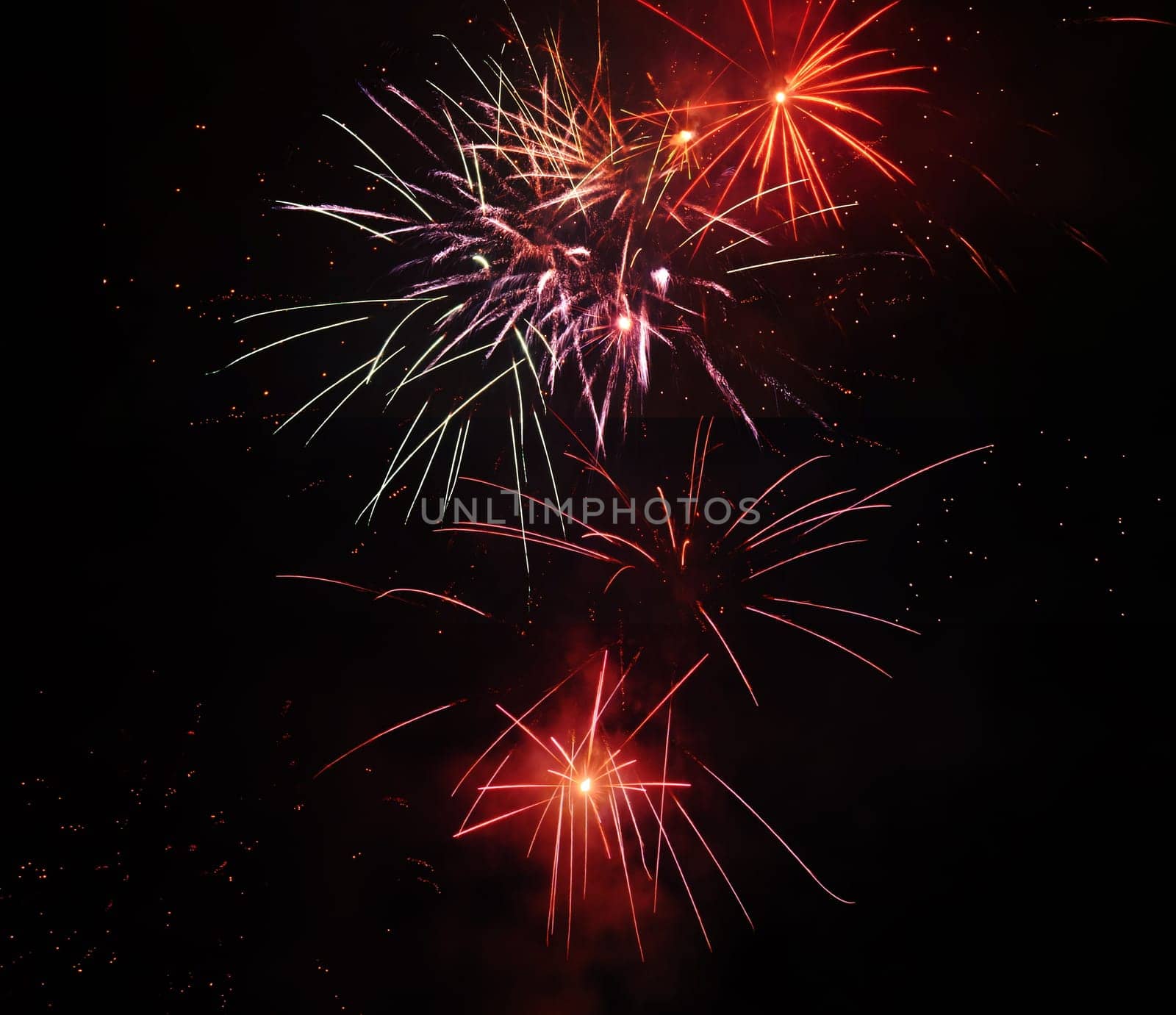 Beautiful fireworks at national celebration
