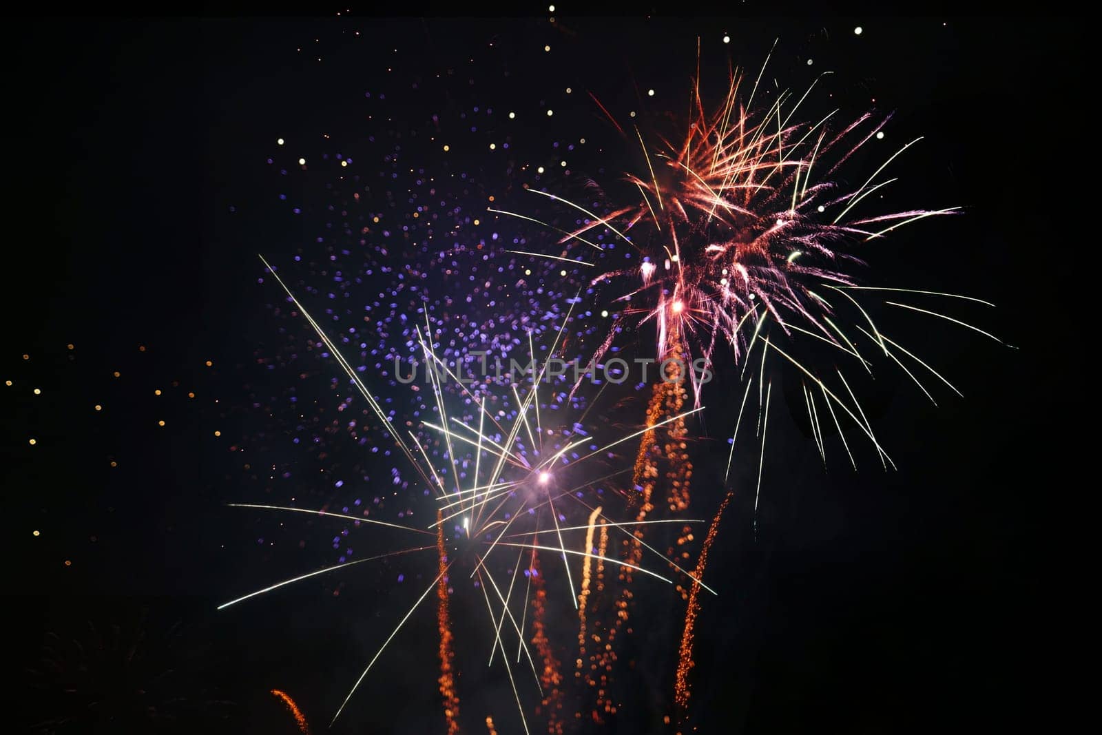 Beautiful fireworks at national celebration