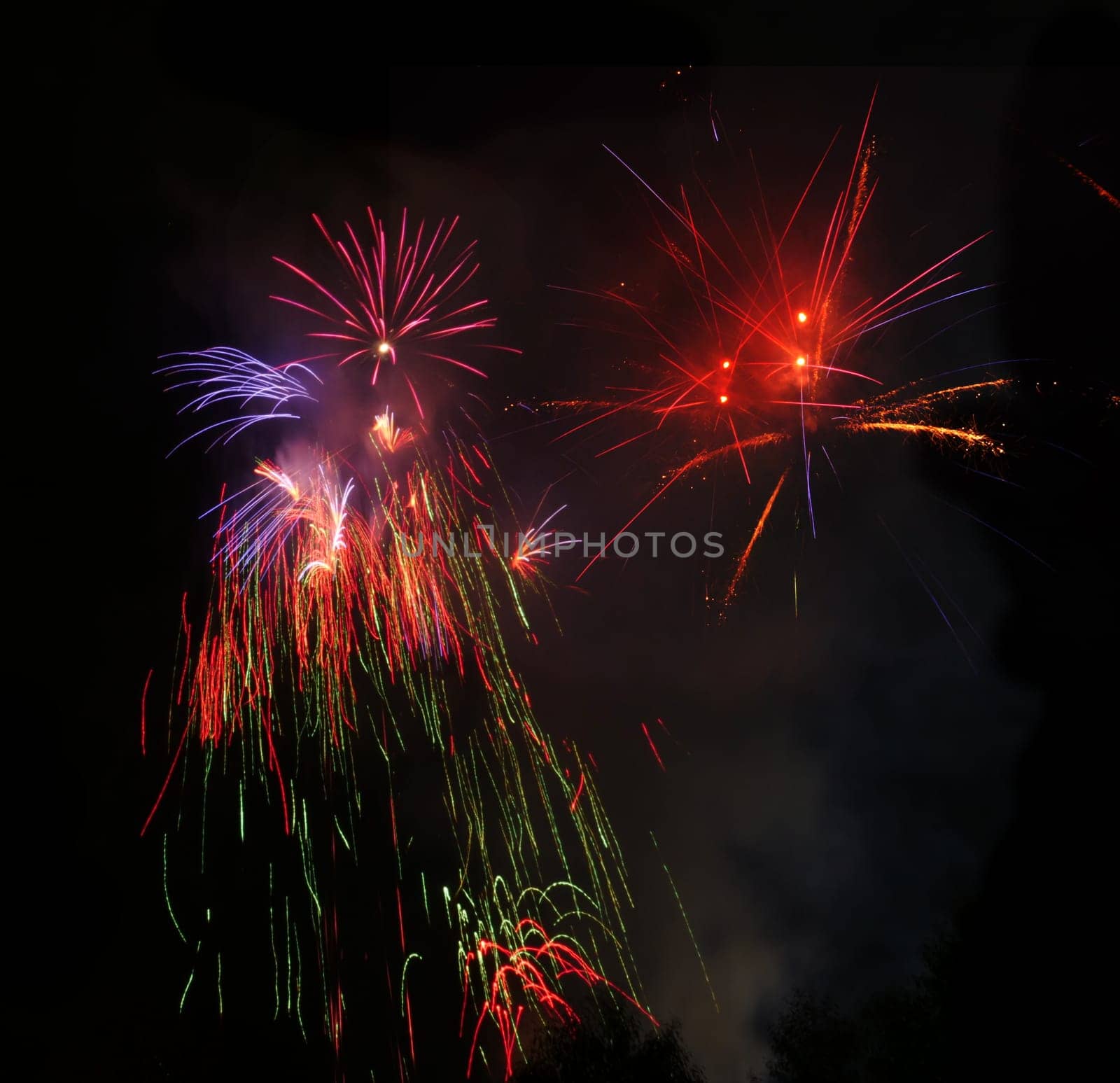 Beautiful fireworks at national celebration