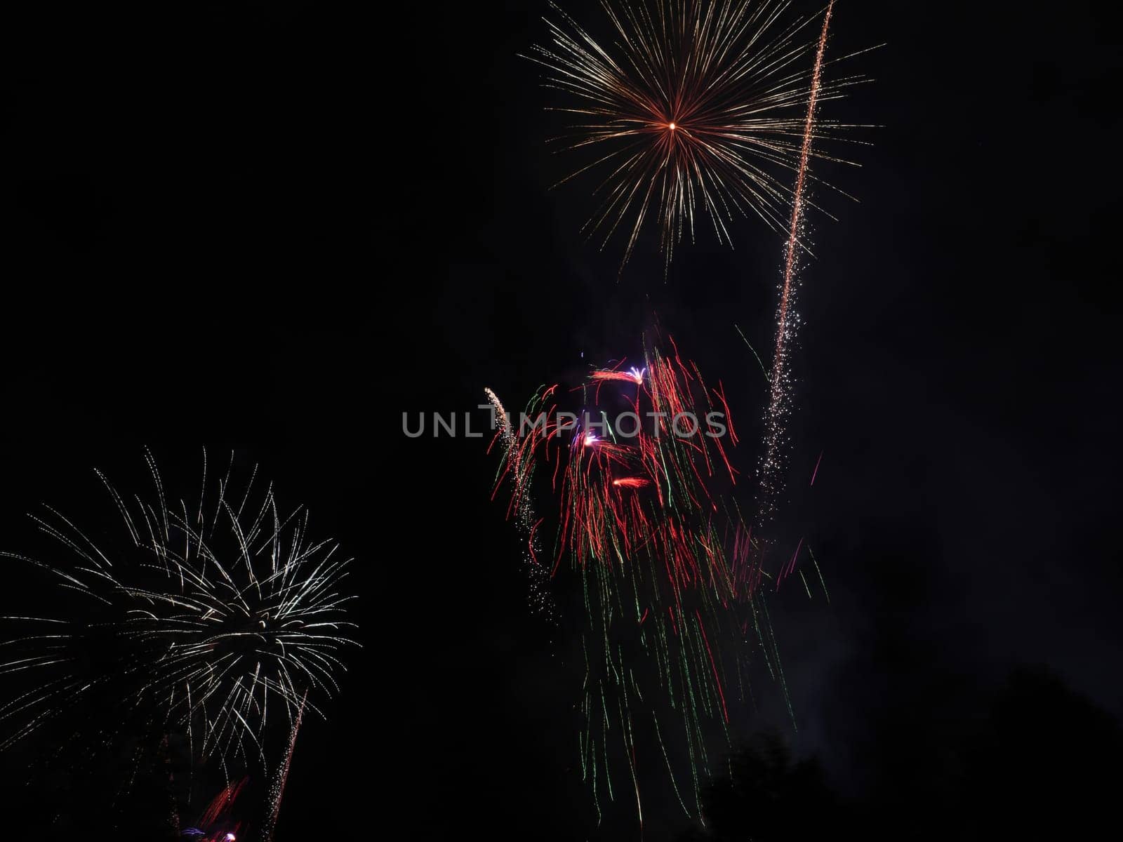 Beautiful fireworks at national celebration