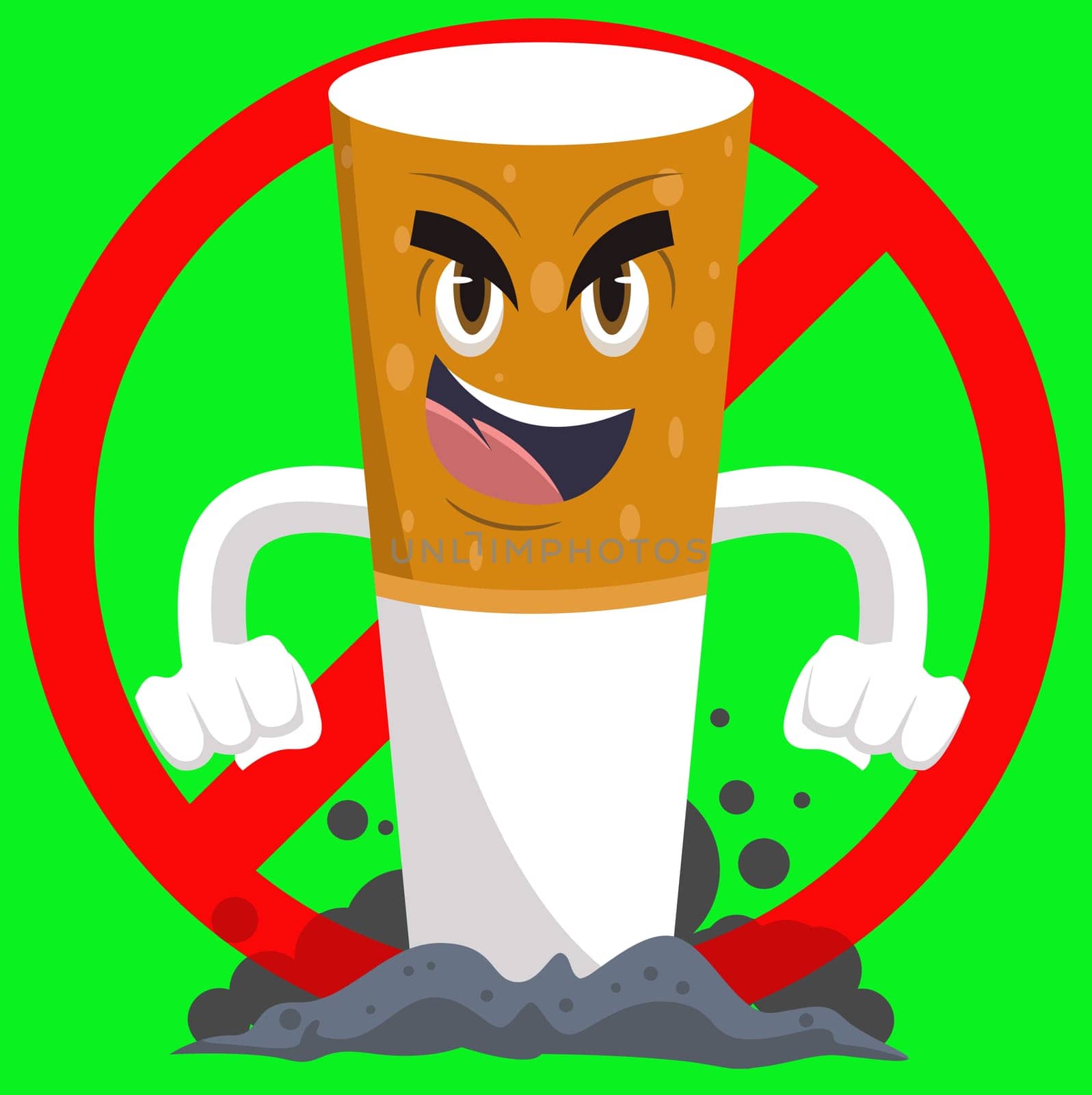 illustration attention alert no smoking symbol sign area forbidden
