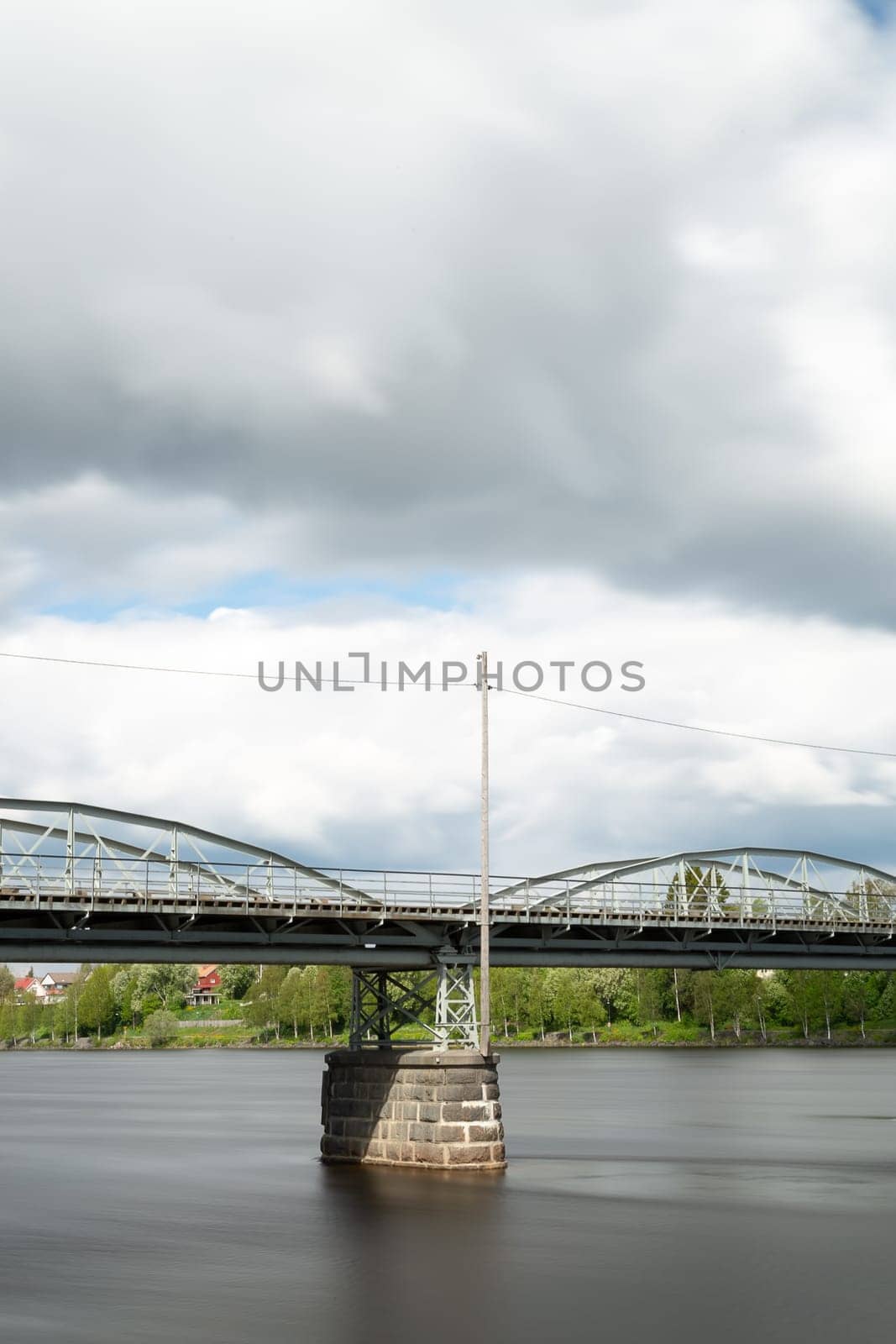 Bridge over the River in Umea, Sweden.