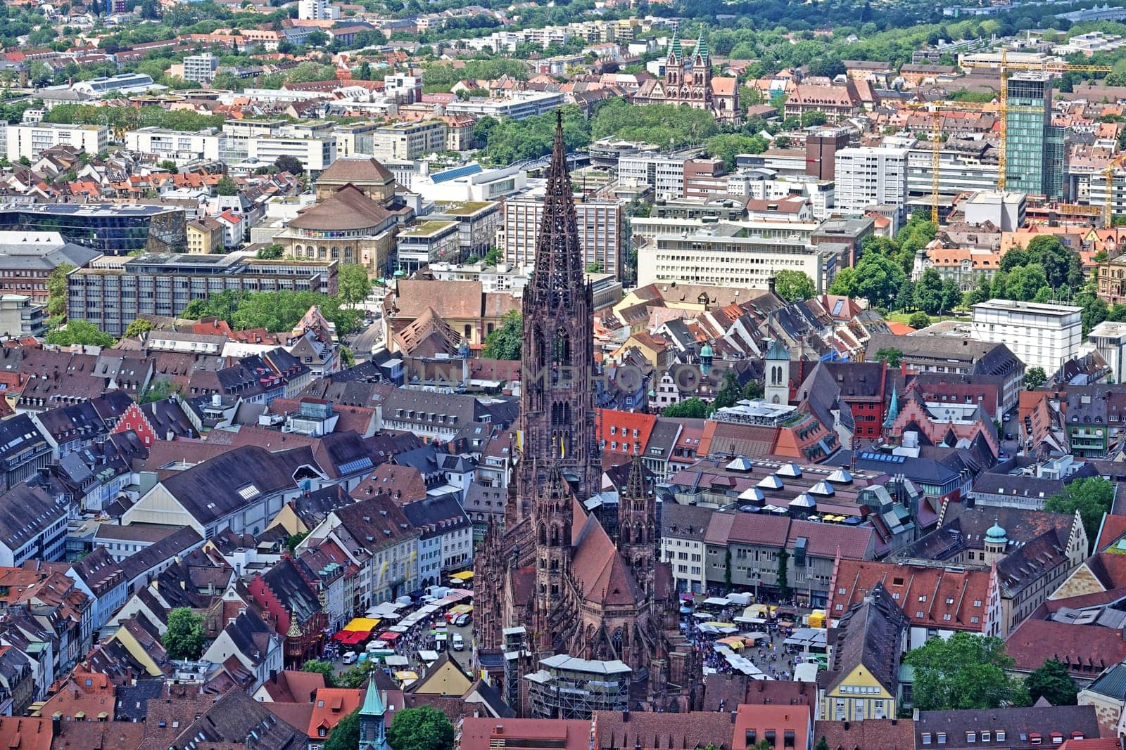 Freiburg Old Town with Münster and Münsterplatz