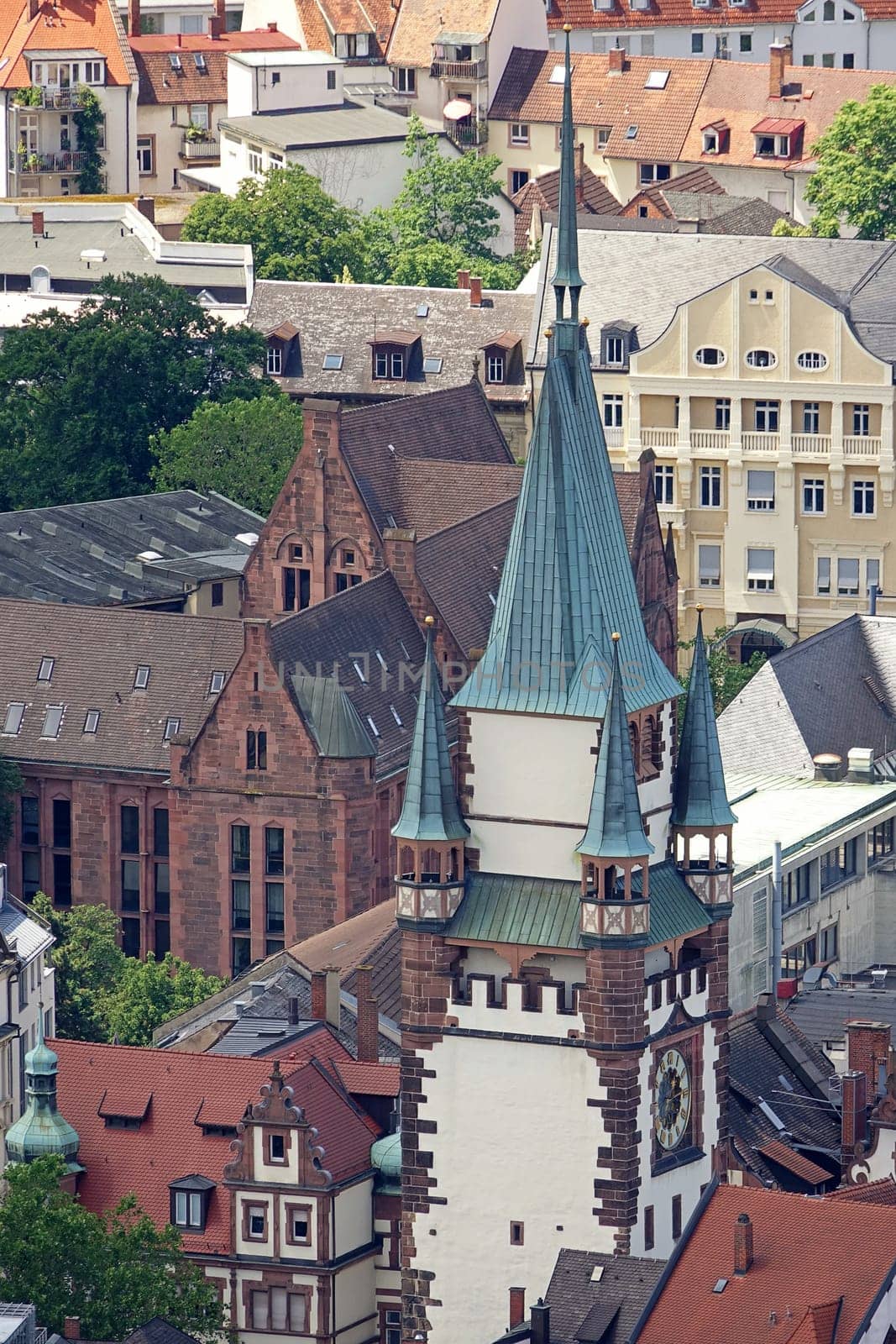 Martinstor in Freiburg seen from the Schlossberg