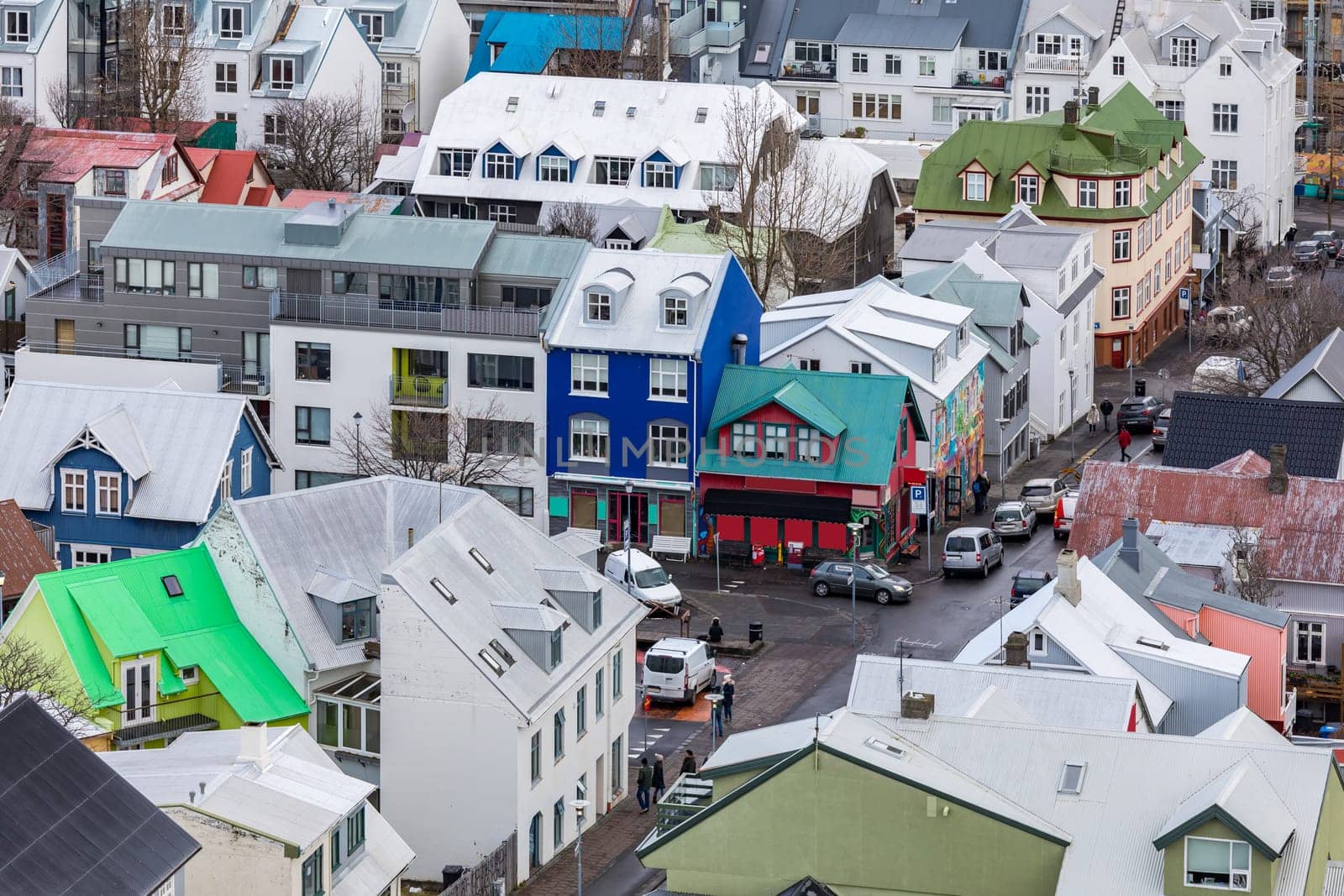 Aerial view of Reykjavik city, Capital of Iceland