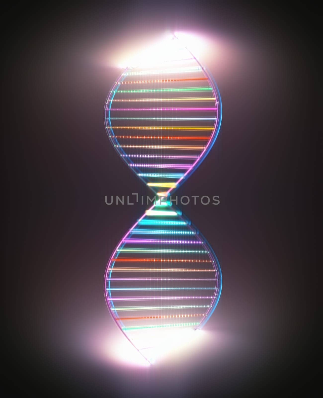 Image of genetic codes DNA. Concept image for use as background. Colored 3D illustration.