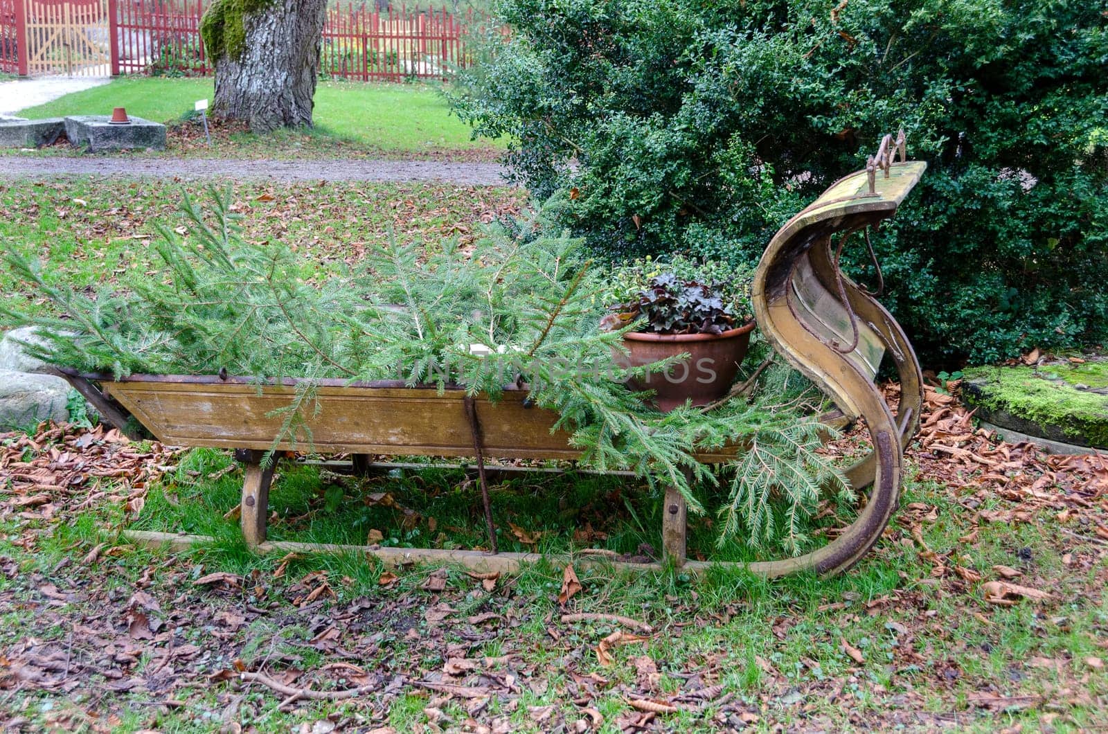 Merry christmas one old sleigh
