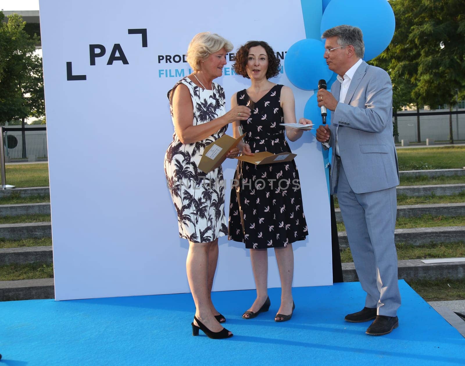 Prof. Monika Grütters,  Ramona Pop,Alexander Thies,.German Producers Alliance Summer Party at the Tipi Kanzleramt  In Berlin 25.  June 2019