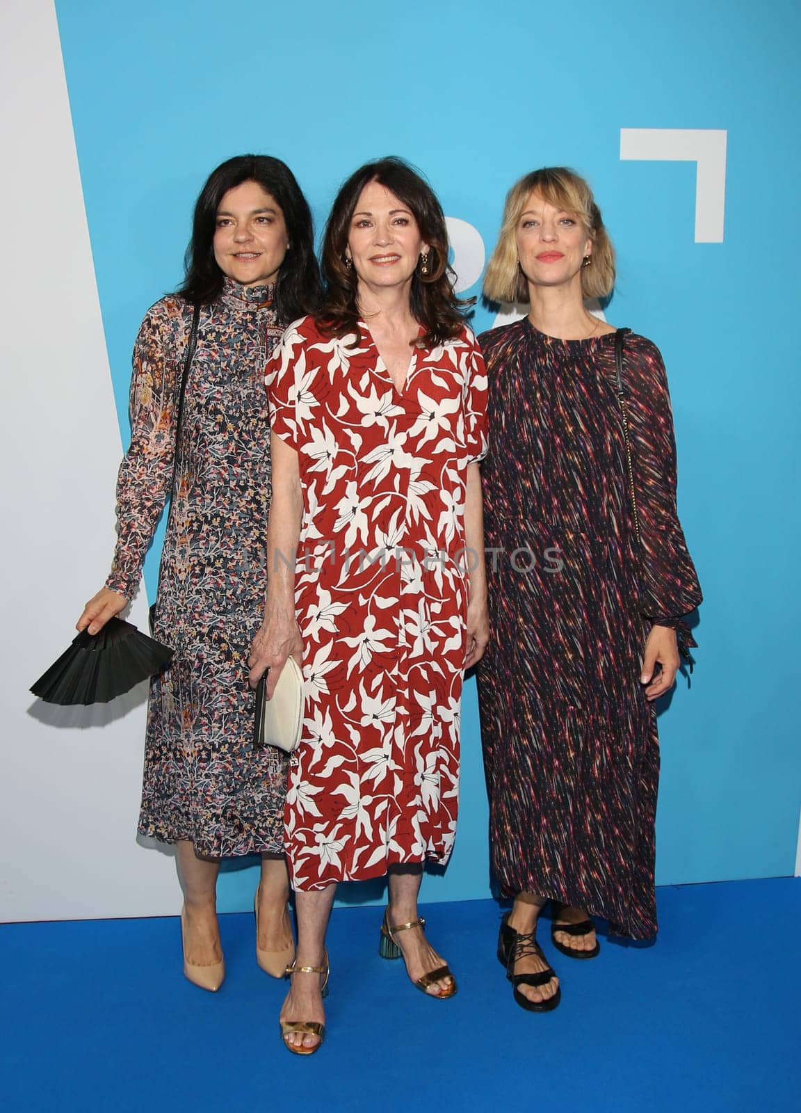 German actress Jasmin Tabatabai, German actress Iris Berben and German actress Heike Makatsch .German Producers Alliance Summer Party at the Tipi Kanzleramt  In Berlin 25.  June 2019