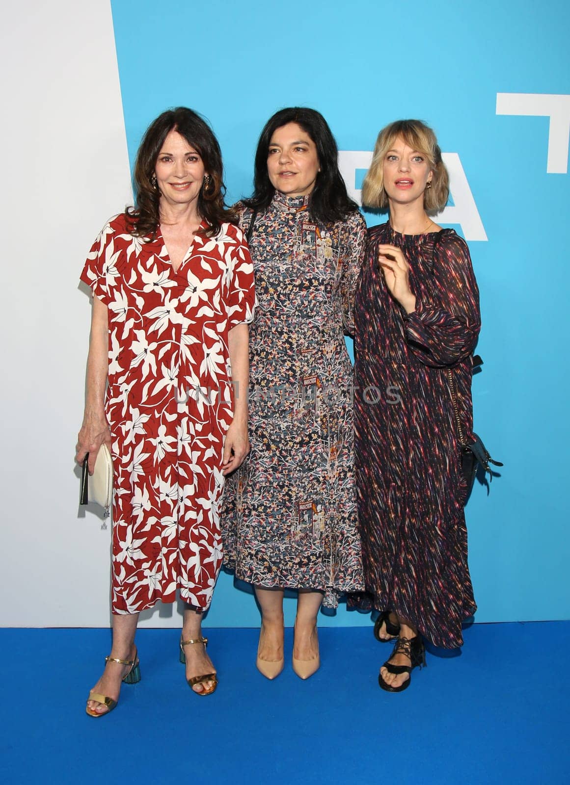 German actress Jasmin Tabatabai, German actress Iris Berben and German actress Heike Makatsch .German Producers Alliance Summer Party at the Tipi Kanzleramt  In Berlin 25.  June 2019