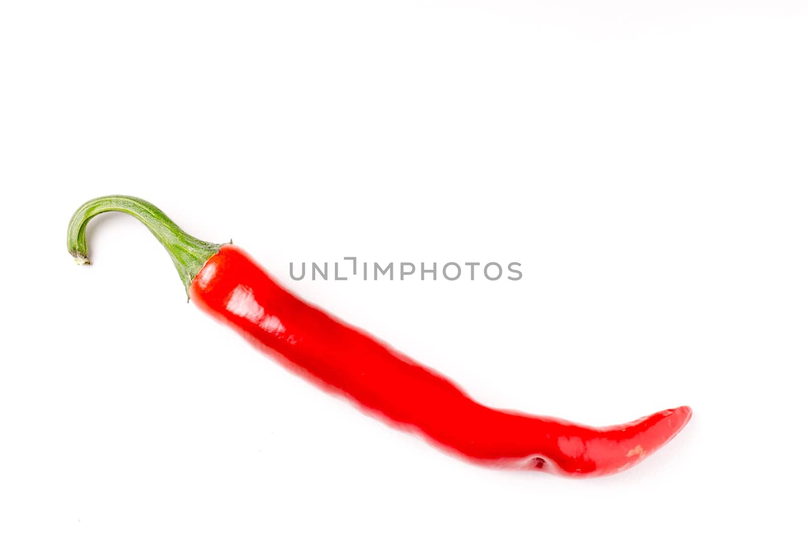 hot red chili pepper isolated on white background