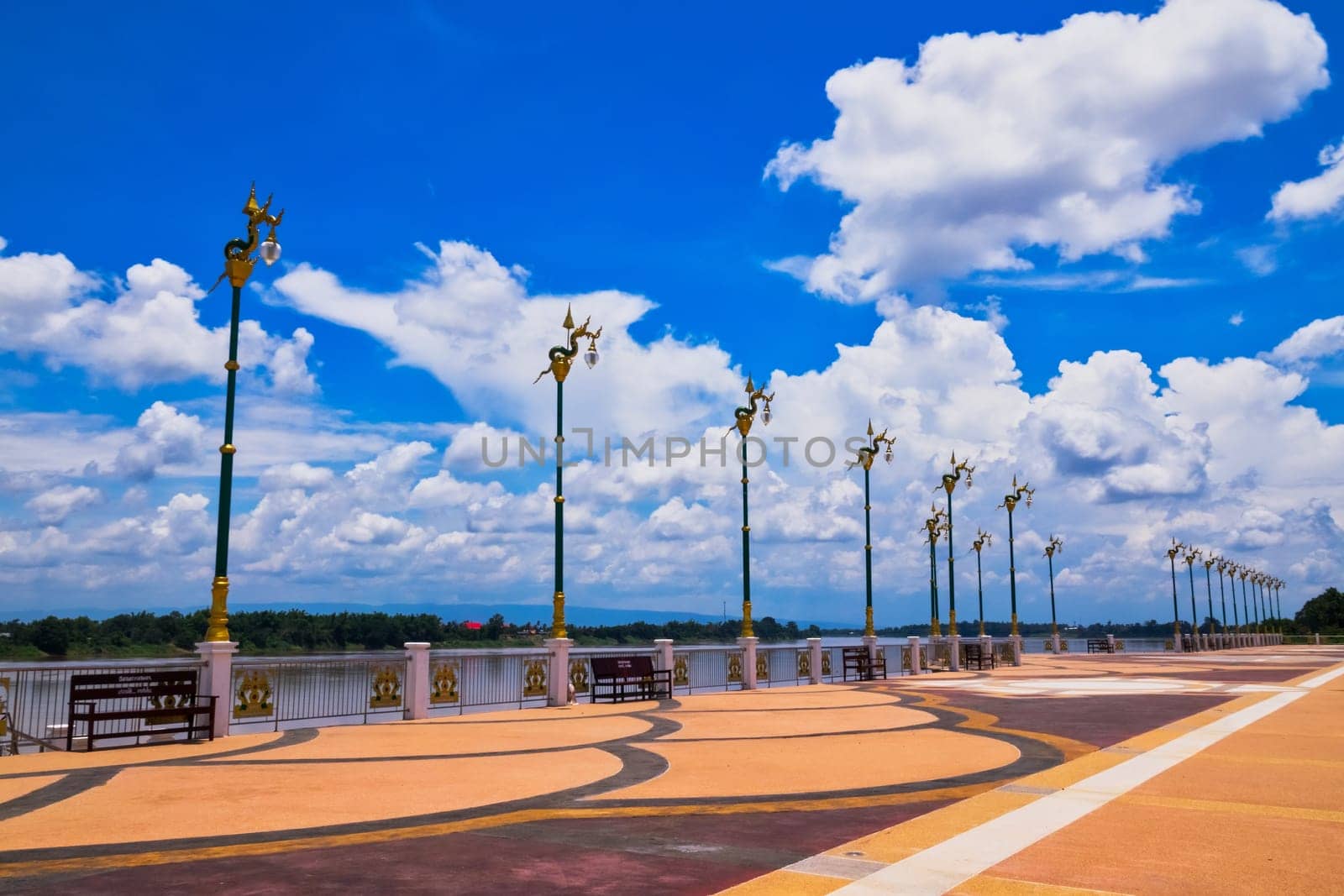Mekong Riverbank, travel destination at Phon Phisai in Nong Khai Province of Thailand