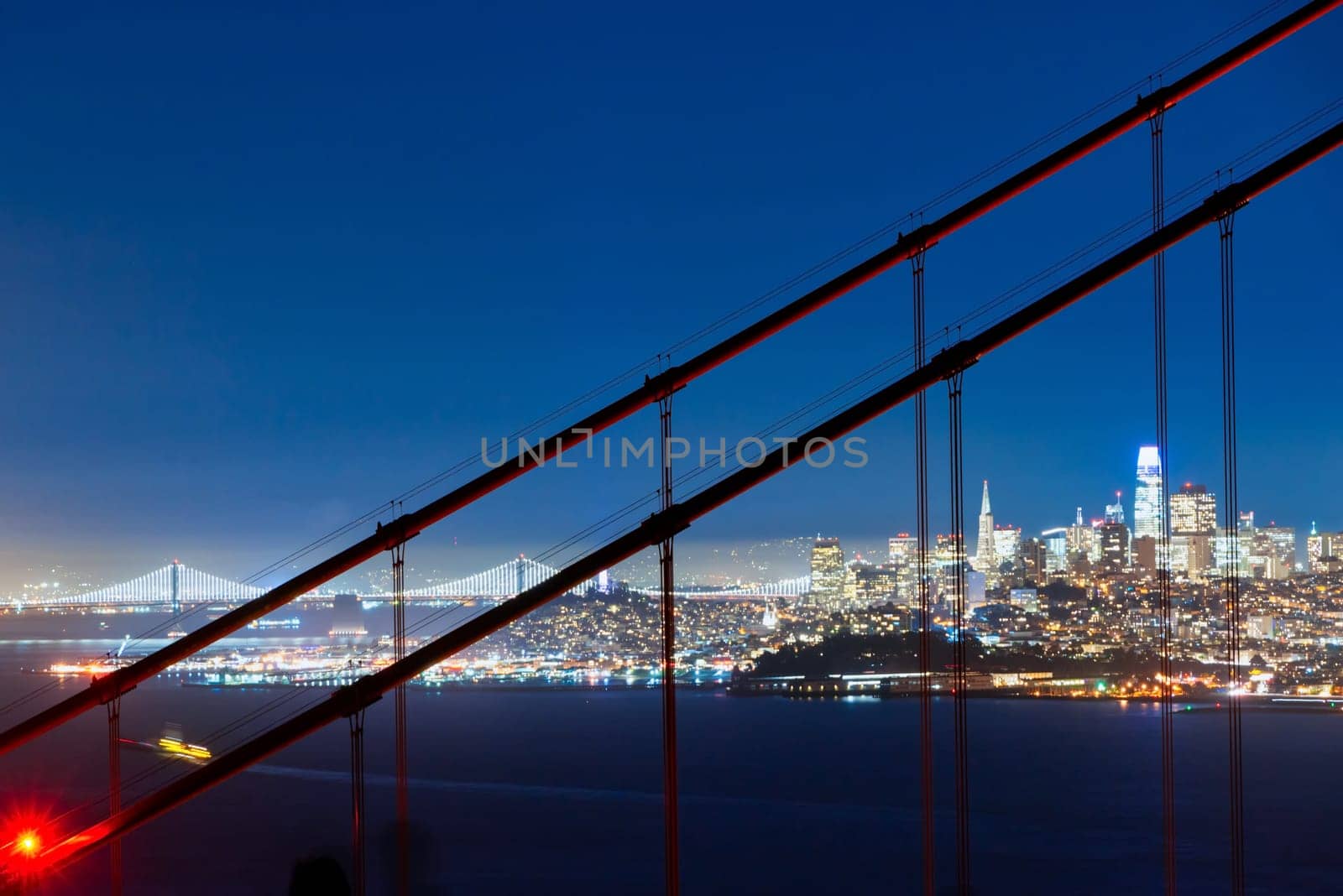 San Francisco Golden Gate Bridge and City Skyline Over the Bay