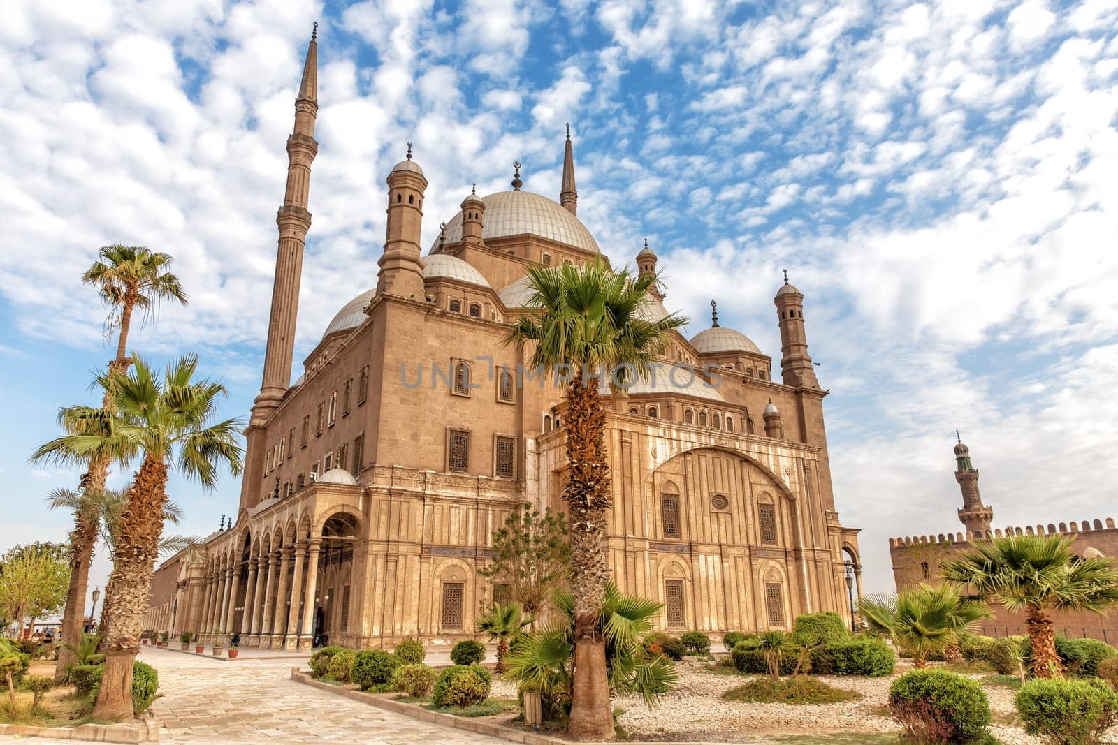 View on the Great Mosque of Mohammed Ali Pasha in Cairo.