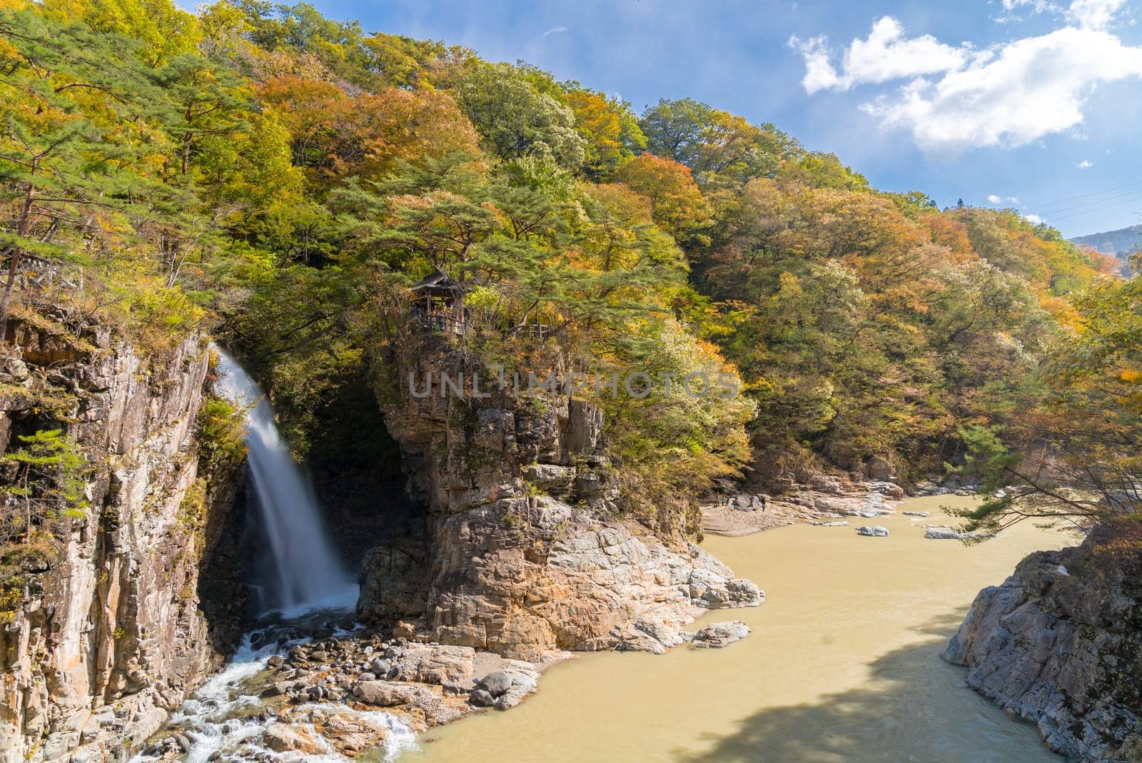Rainbow waterfall at Ryuyo Gorge Nikko Tochigi Japan