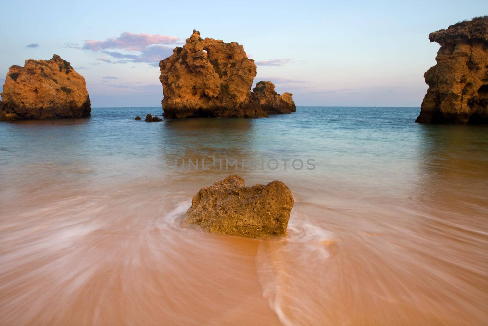 long exposure at the ocean in algarve, Portugal