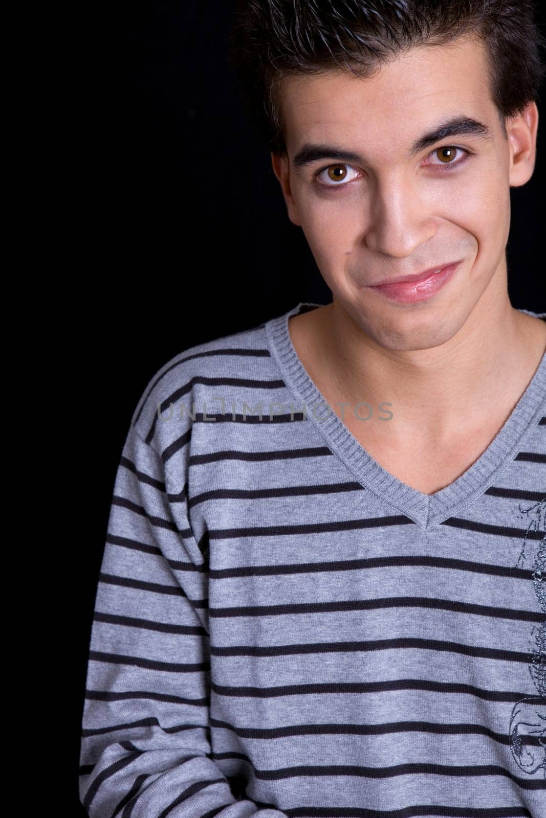 young casual man portrait, studio picture