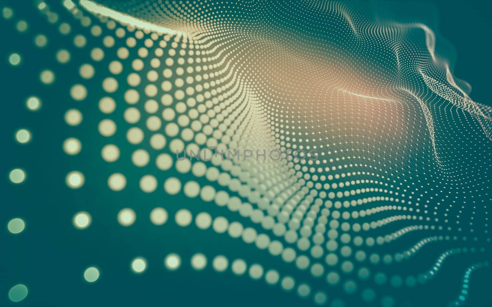 Abstract polygonal space low poly dark background with connecting dots and lines. Connection structure. 3d rendering