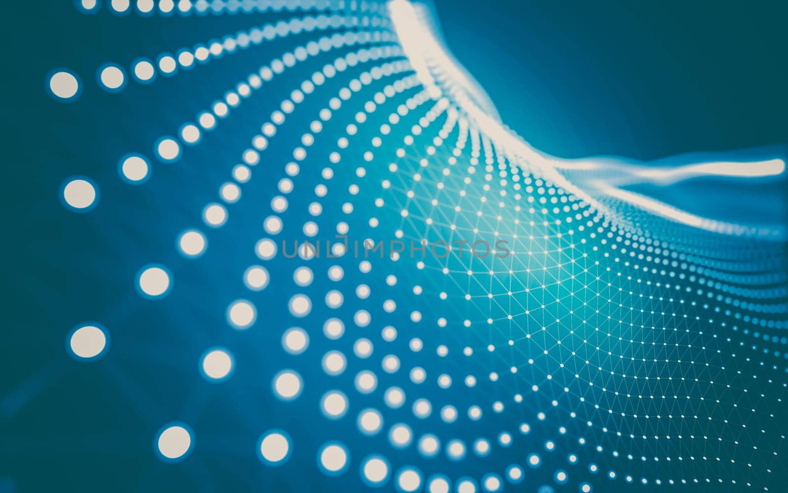Abstract polygonal space low poly dark background with connecting dots and lines. Connection structure. 3d rendering