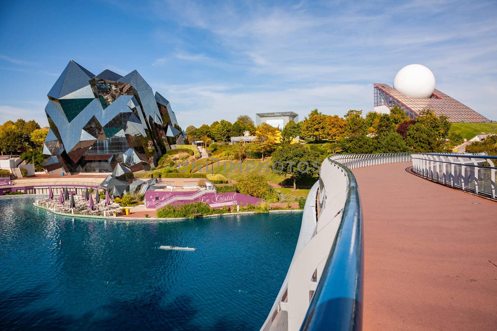 Poitiers, France - September 21 2010 : Futuroscope, or Parc du Futuroscope is a French amusement park that lets you experience sounds, images, and sensations.