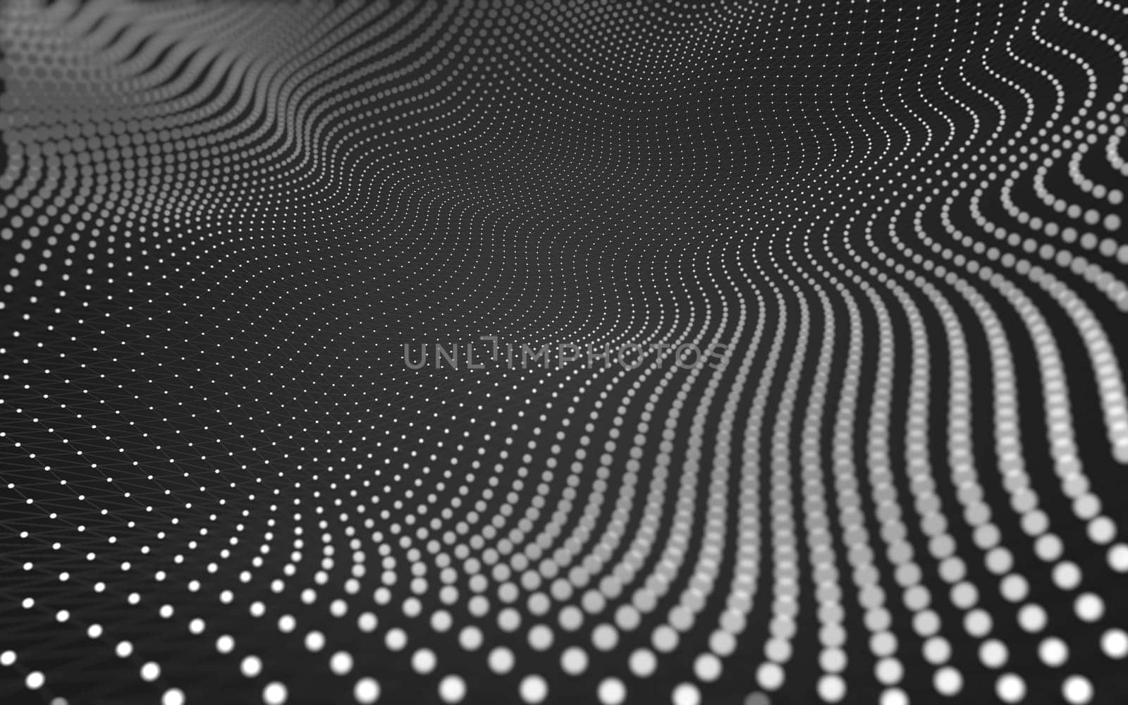 Abstract polygonal space low poly dark background with connecting dots and lines. Connection structure. 3d rendering