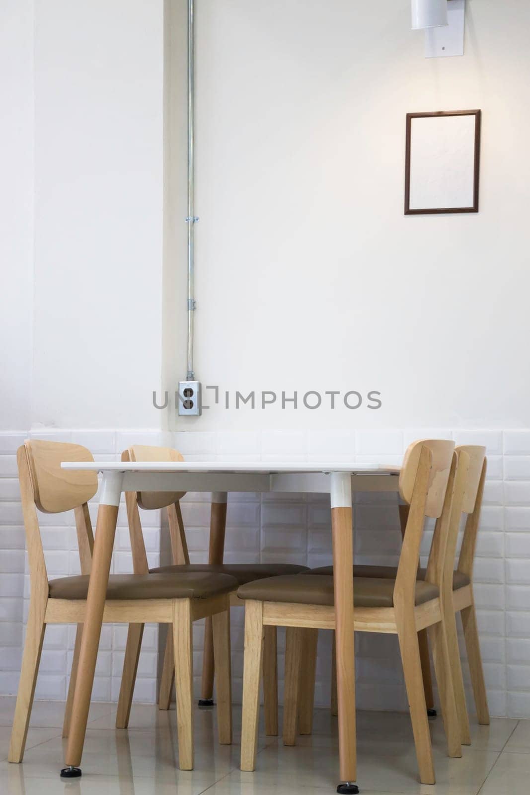 Living room interior design minimal style, stock photo