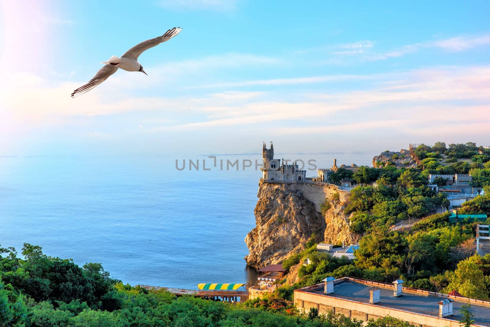The Swallow Nest in Crimea, beautiful view on the cape.