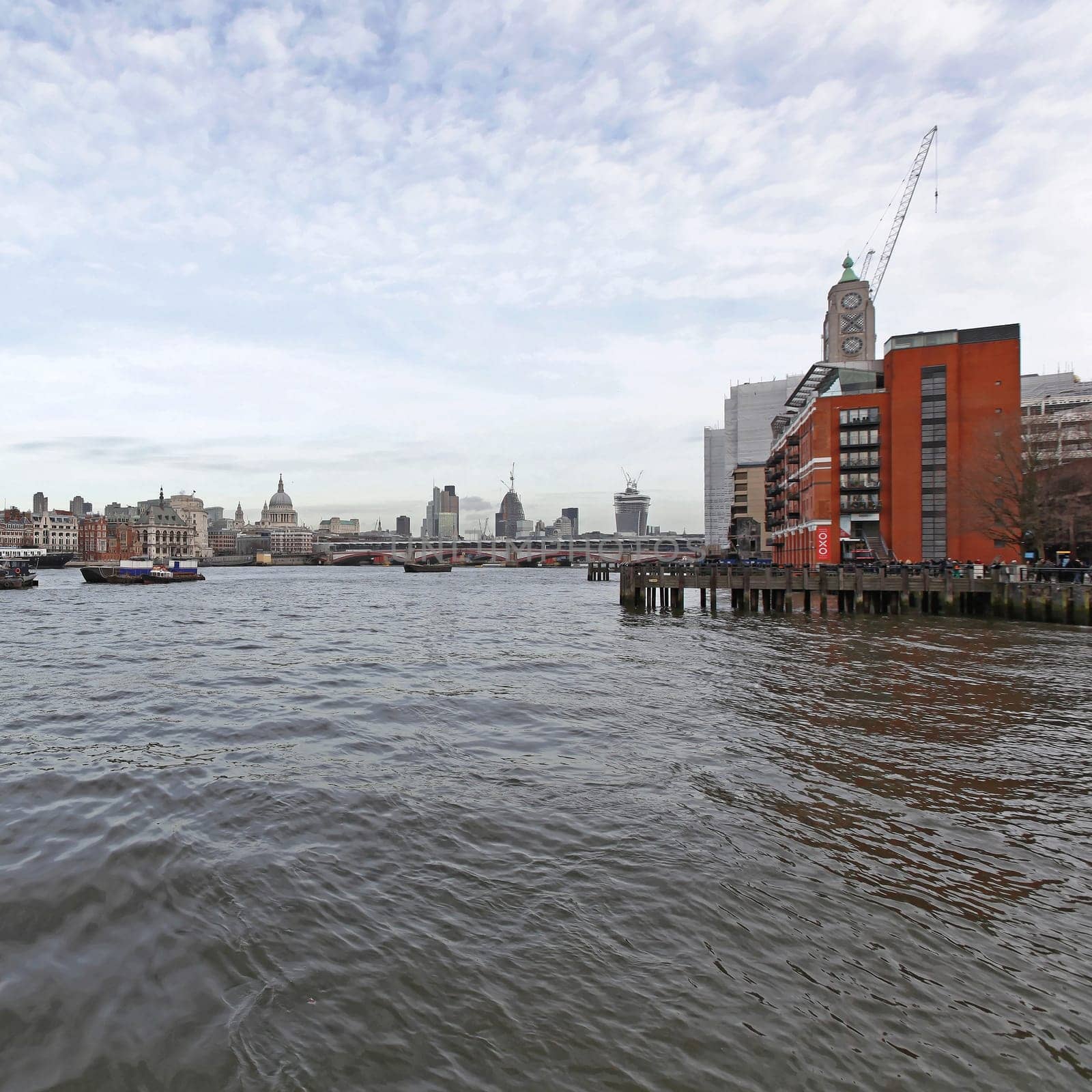 London, United Kingdom - January 26, 2013: Oxo Tower Building at River Thames Southwark in London, UK.
