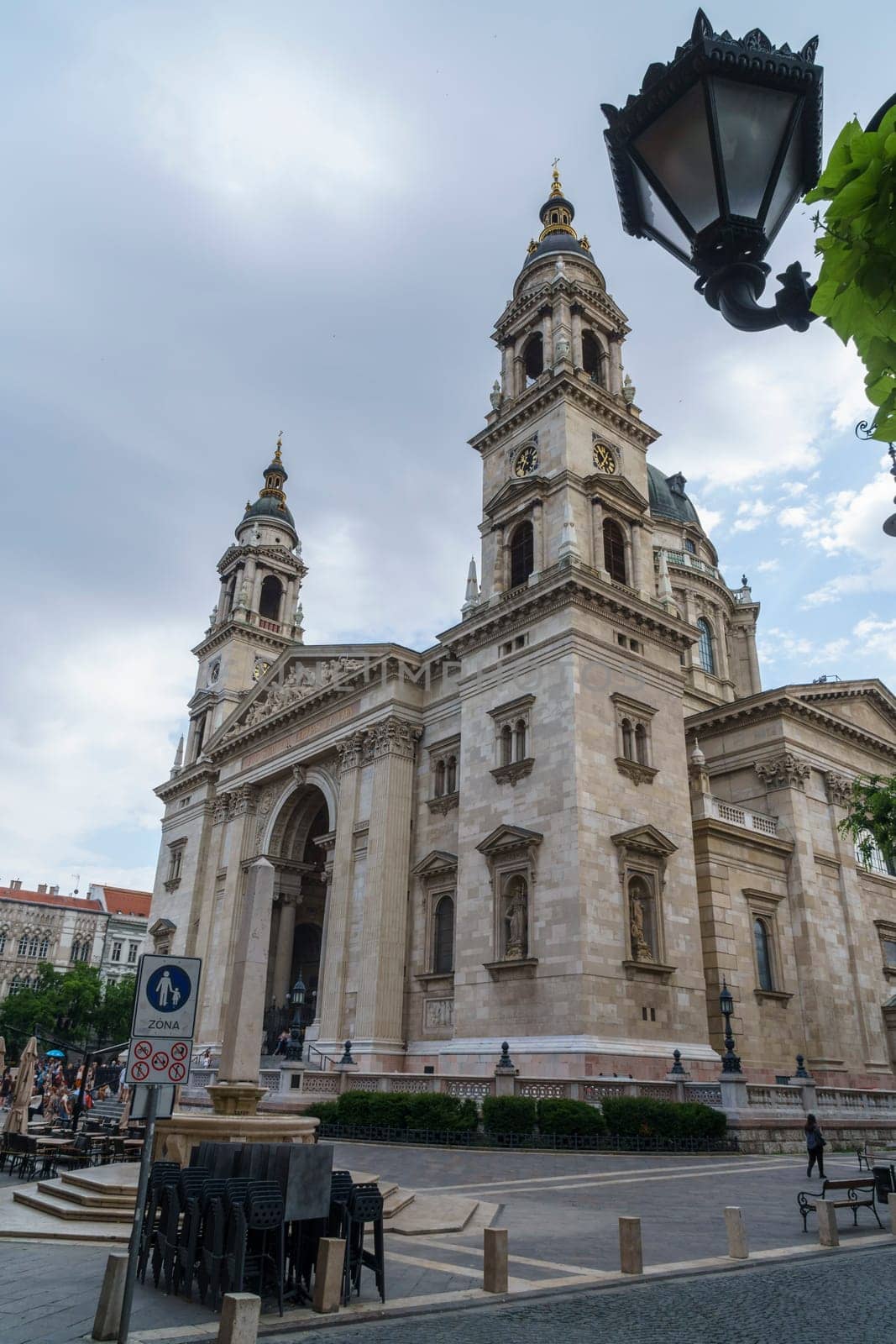 Budapest, Hungary - July 07, 2019: St. Stephen's Basilica is a basilica located in the Pest area of the city of Budapest. Every year visited by thousands of tourists. Its capacity is around 8,000 faithful.