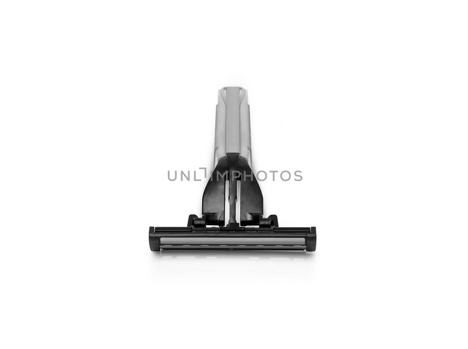 Men's shaving razor. Studio shot isolated on white background.