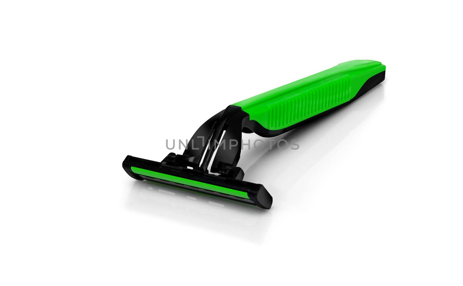 Men's shaving razors set. Studio shot isolated on white background.