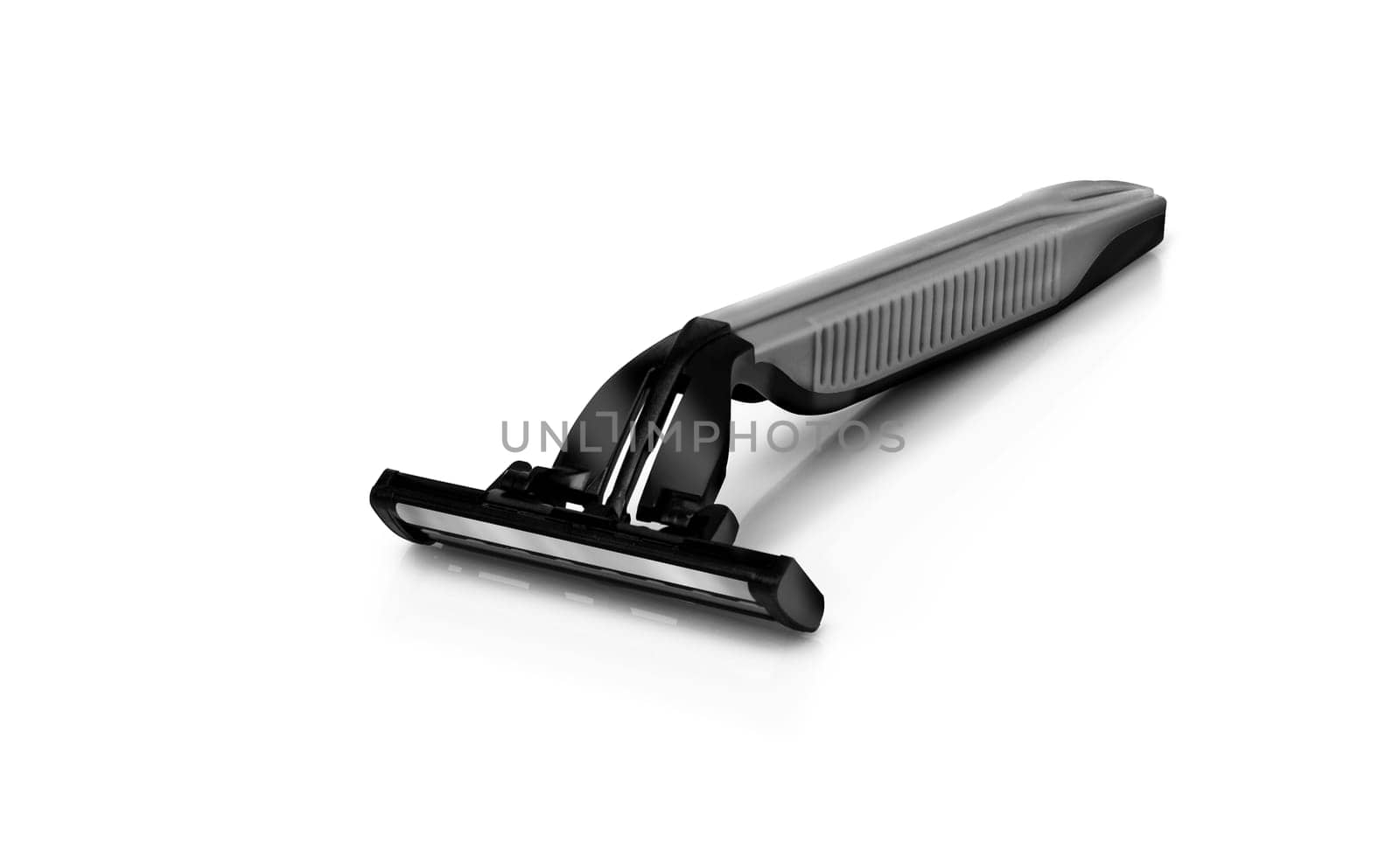 Men's shaving razors set. Studio shot isolated on white background.
