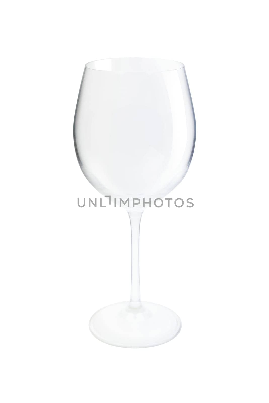 Empty wine glass, isolated on white background. With clipping path.
