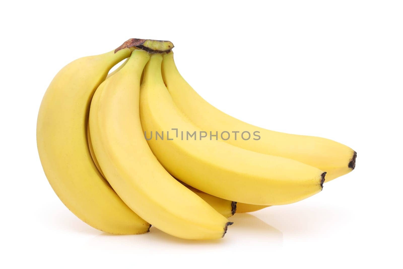 Bunch of fresh bananas isolated on white background