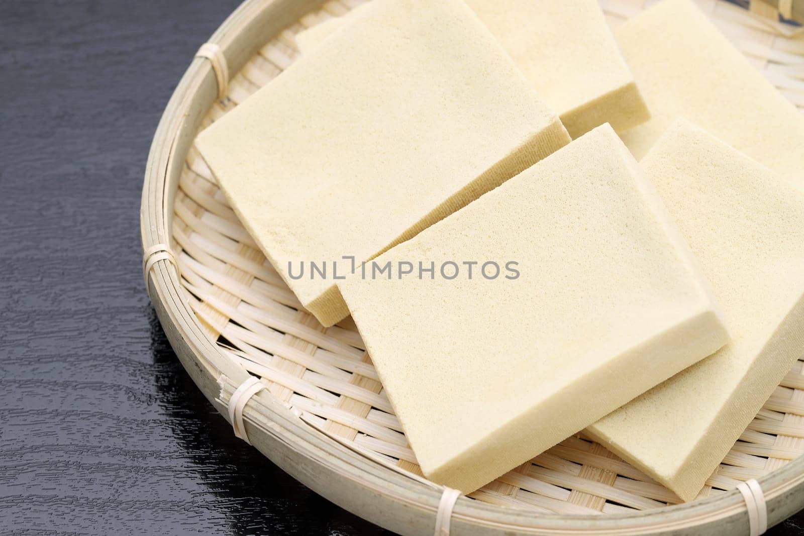 Japanese food, Kouya tofu on black background